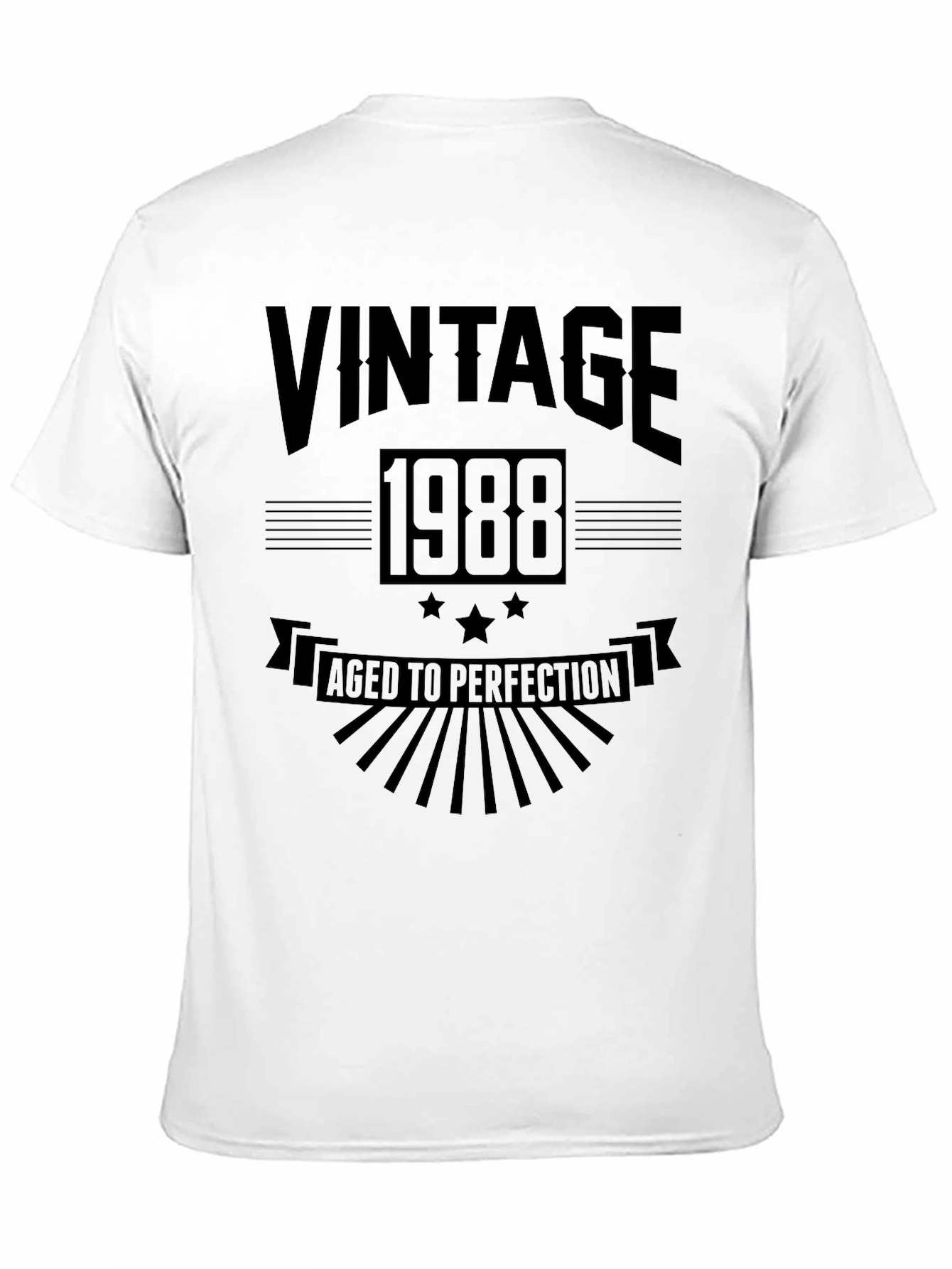 Black Vintage 1988 Aged to Perfection T-Shirt view 11