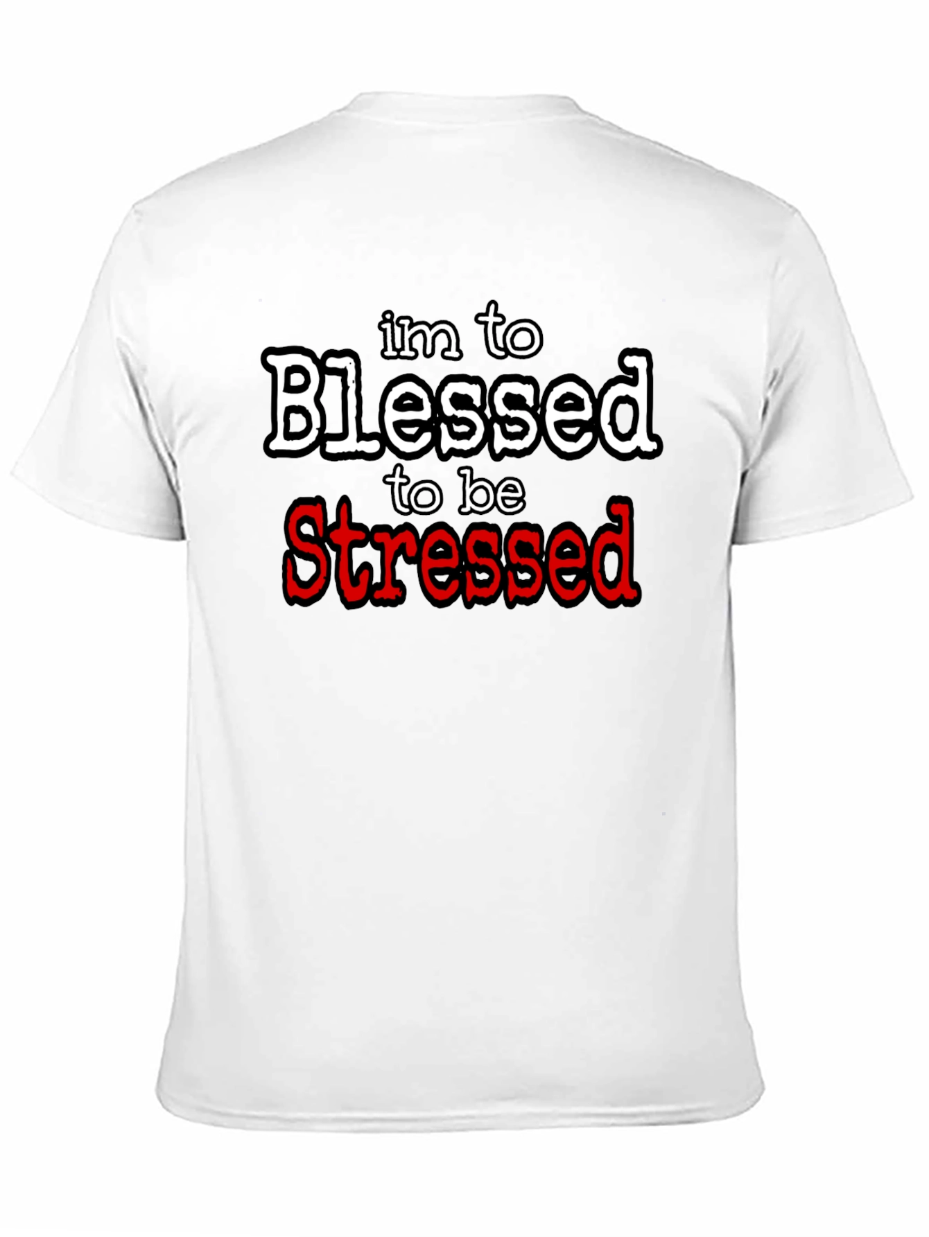 Black Blessed & Stress-Free Graphic Tee view 11