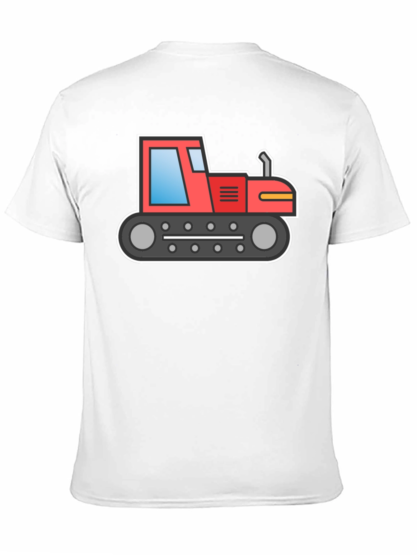 Black Cartoon Tractor Graphic T-Shirt view 11