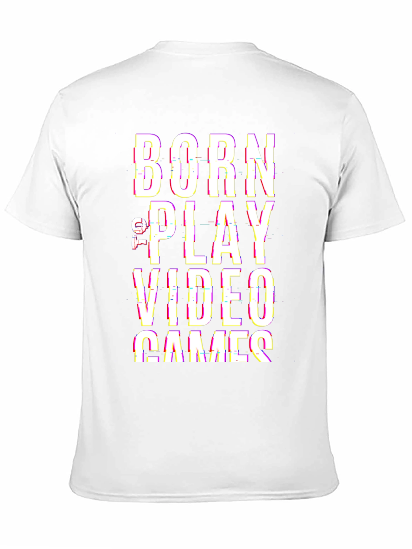 Black Born to Play Video Games Black T-Shirt view 11