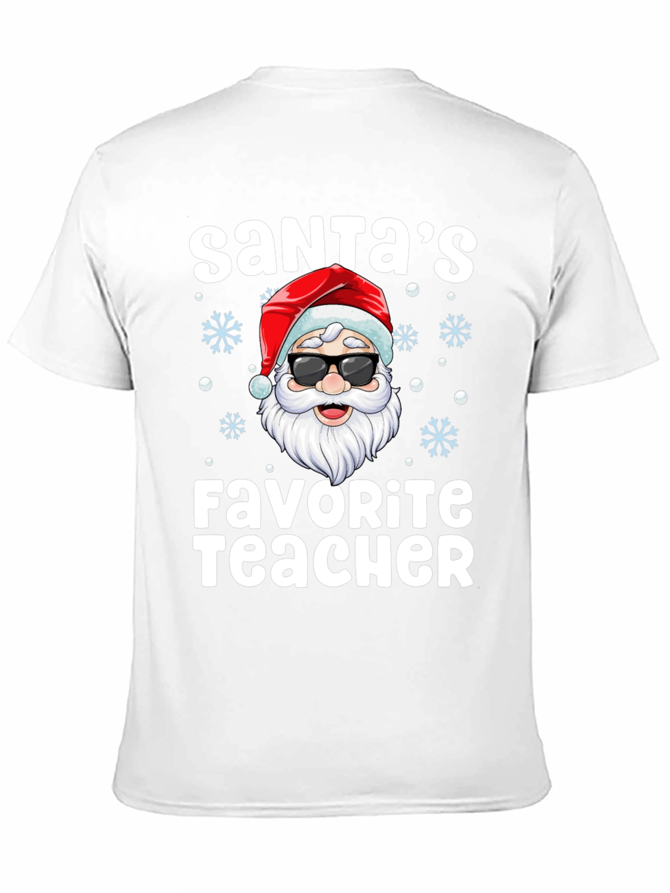 Black Santa's Favorite Teacher T-Shirt Christmas Holiday view 11