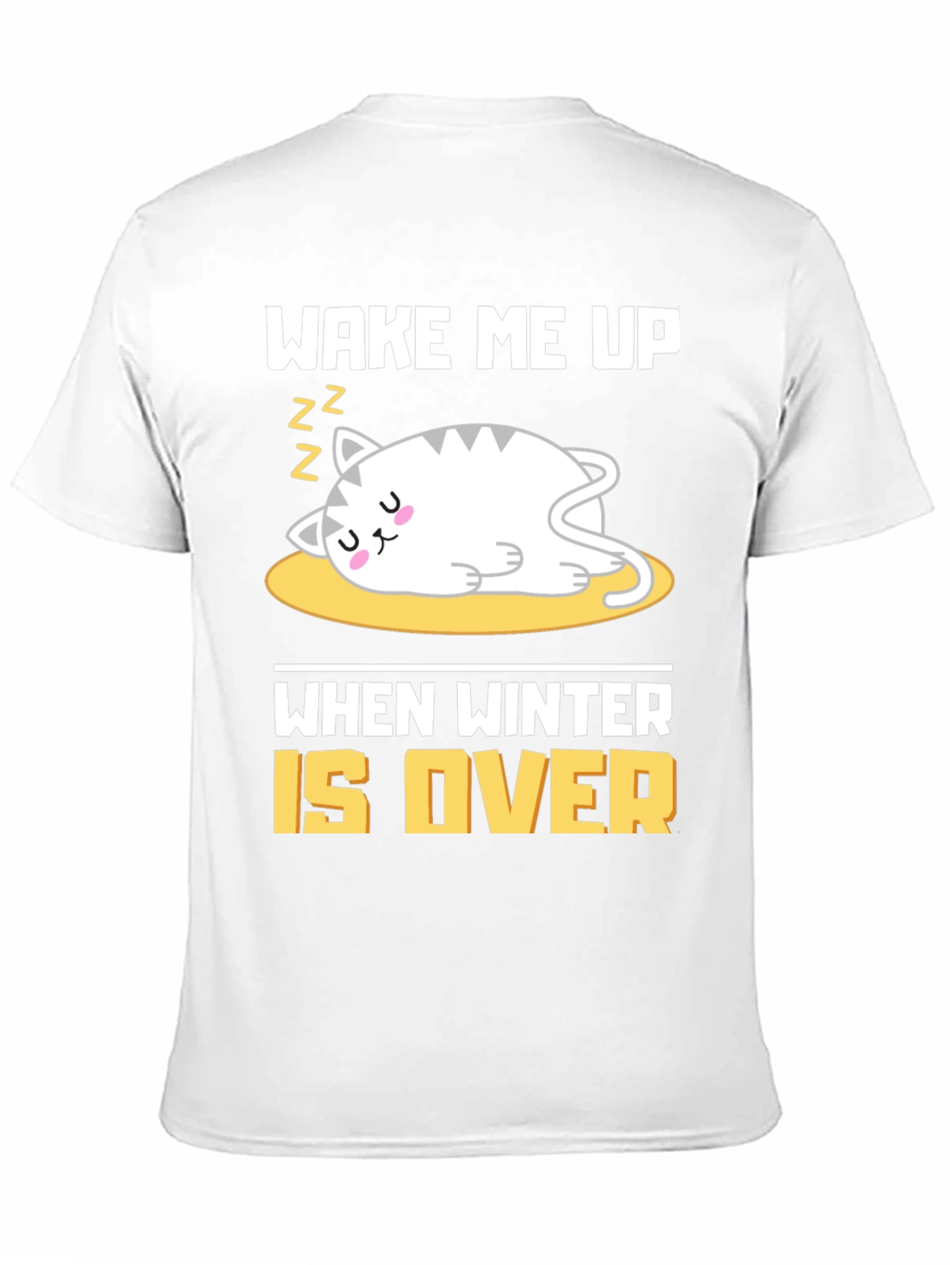 Black Wake Me Up When Winter Is Over T-Shirt view 11