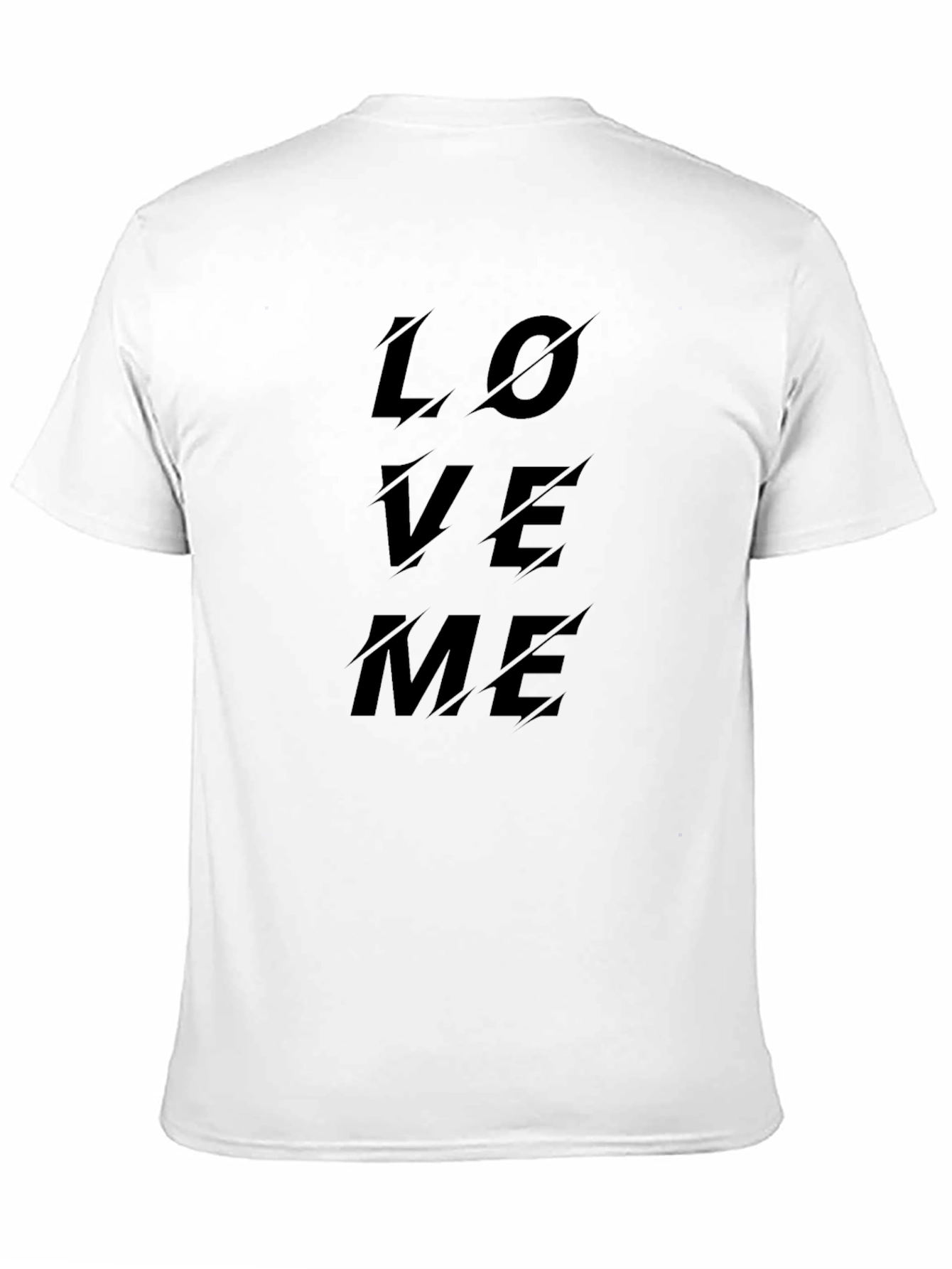 Black Love Me Graphic Print Black T-Shirt view 11