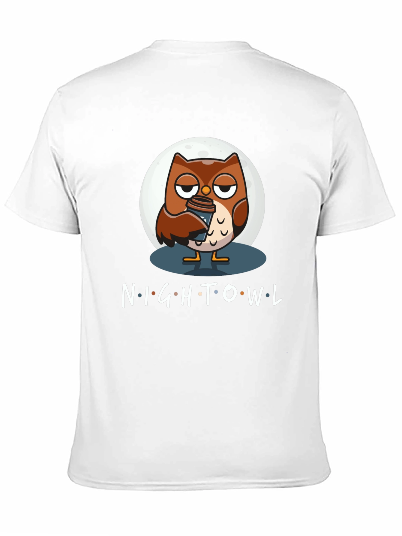 Black Night Owl Coffee T-Shirt - Black Cotton Blend view 11