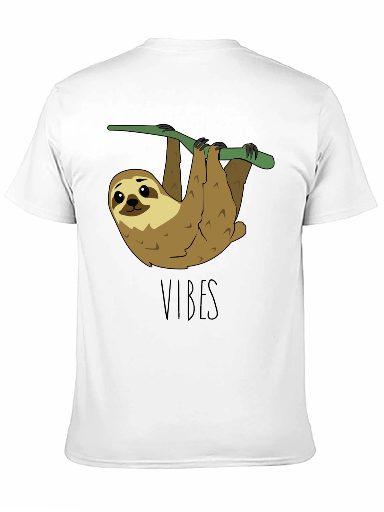 Black Sloth Vibes T-Shirt - Cute Animal Tee view 11