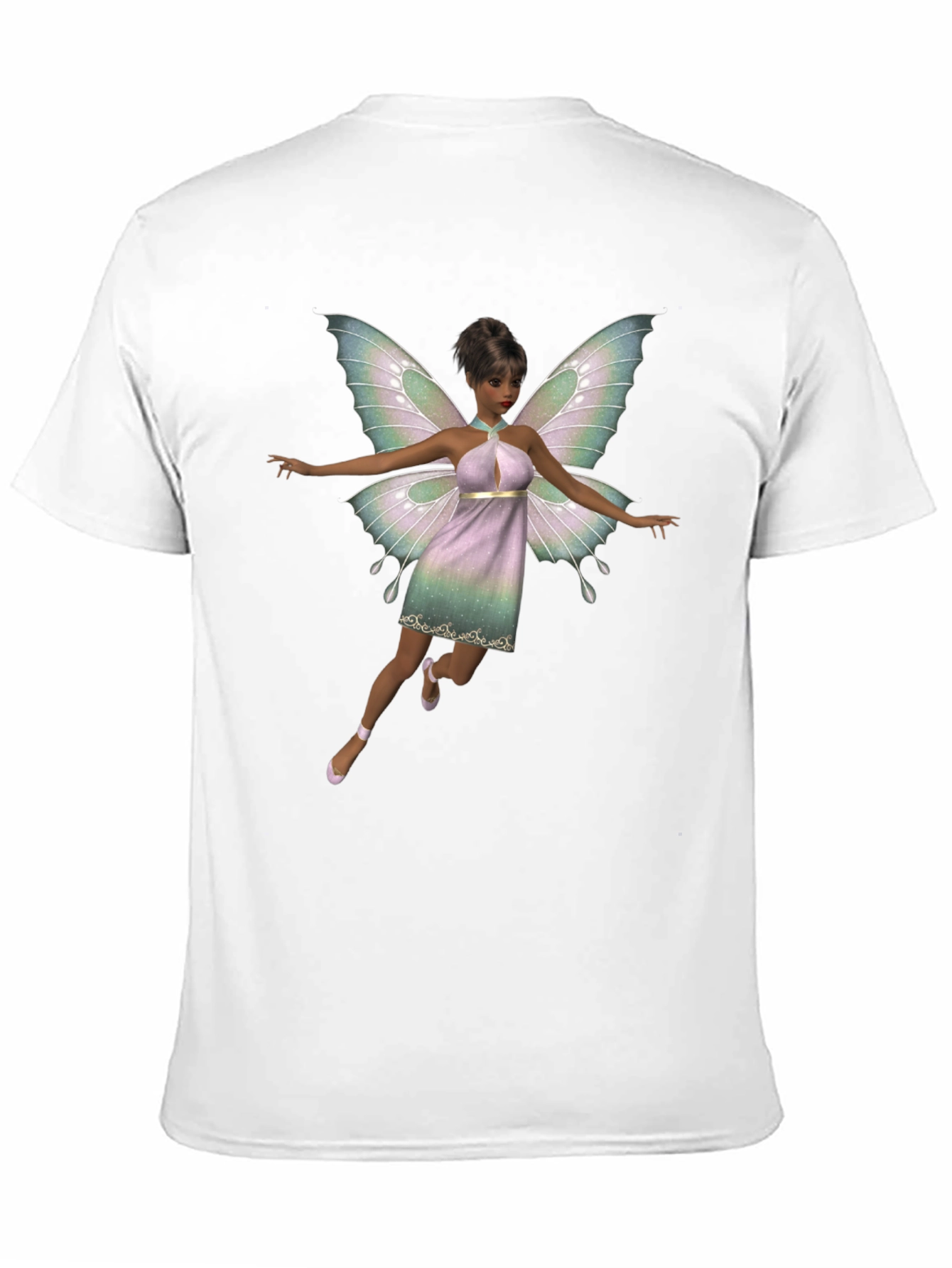 Black Fairy Graphic Black T-Shirt for Men view 11