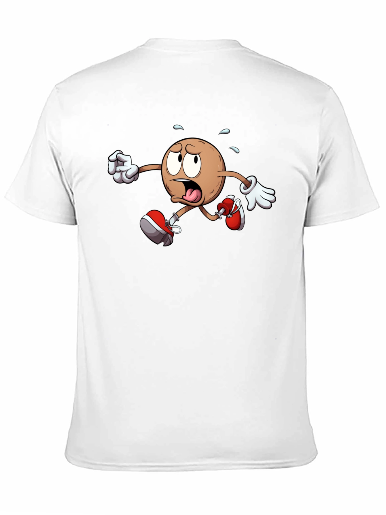 Black Funny Running Cartoon T-Shirt view 11