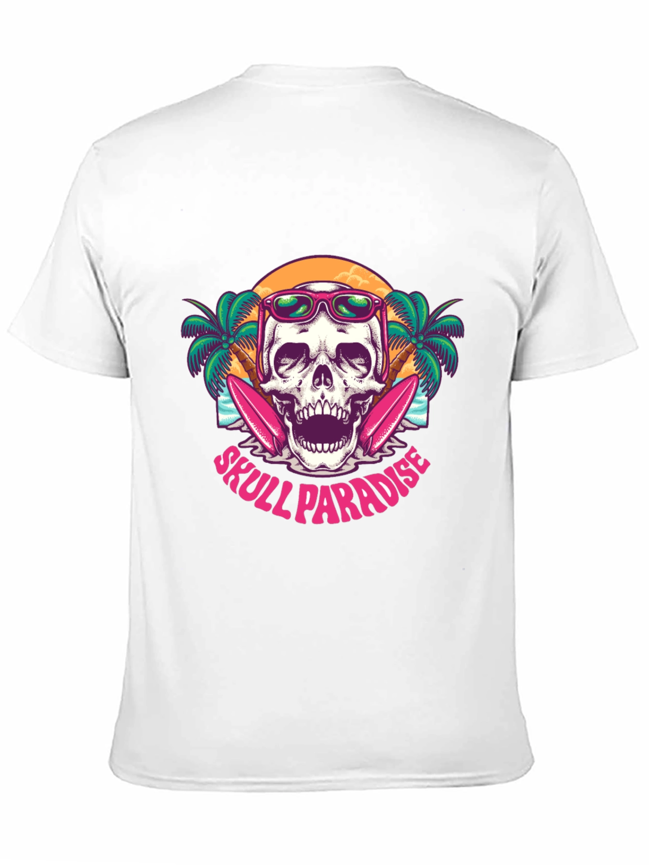 Black Skull Paradise T-Shirt - Beach Vibes view 11