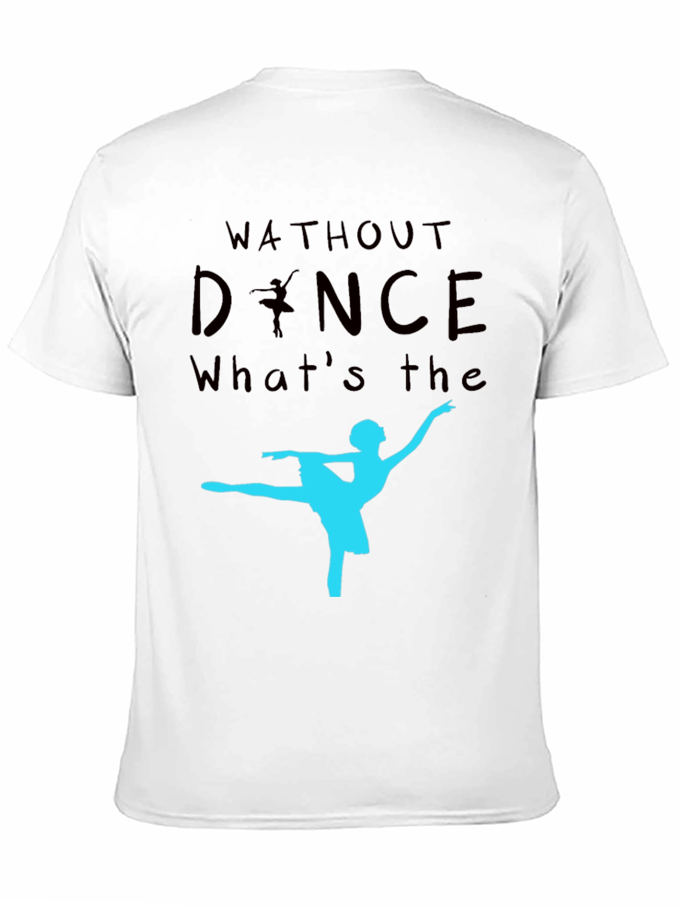 Black Dance Silhouette Black Graphic T-Shirt view 11