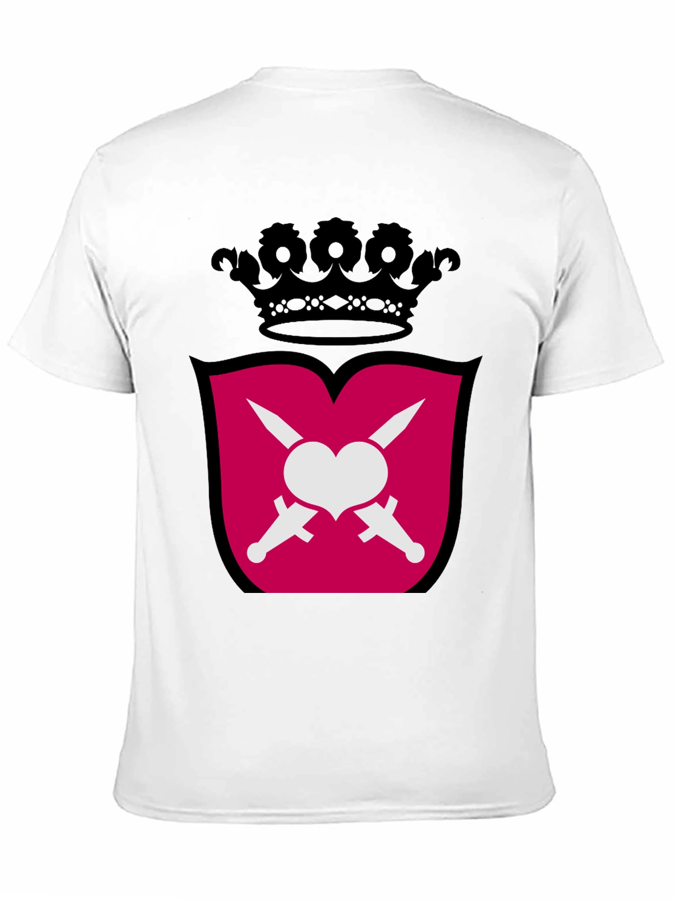 Black Heart & Swords Crest Graphic T-Shirt view 11