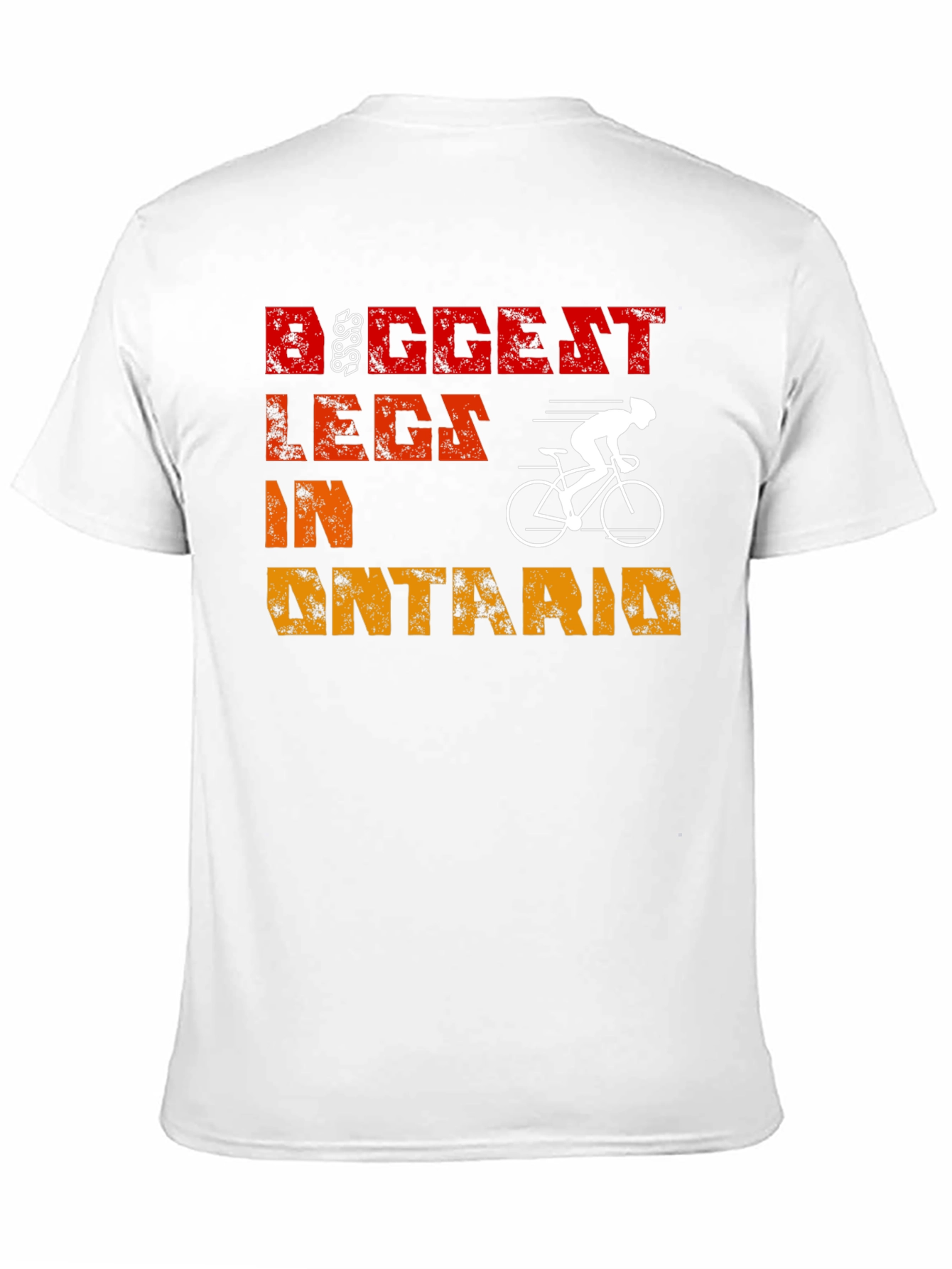 Black Biggest Legs in Ontario Cycling T-Shirt view 11