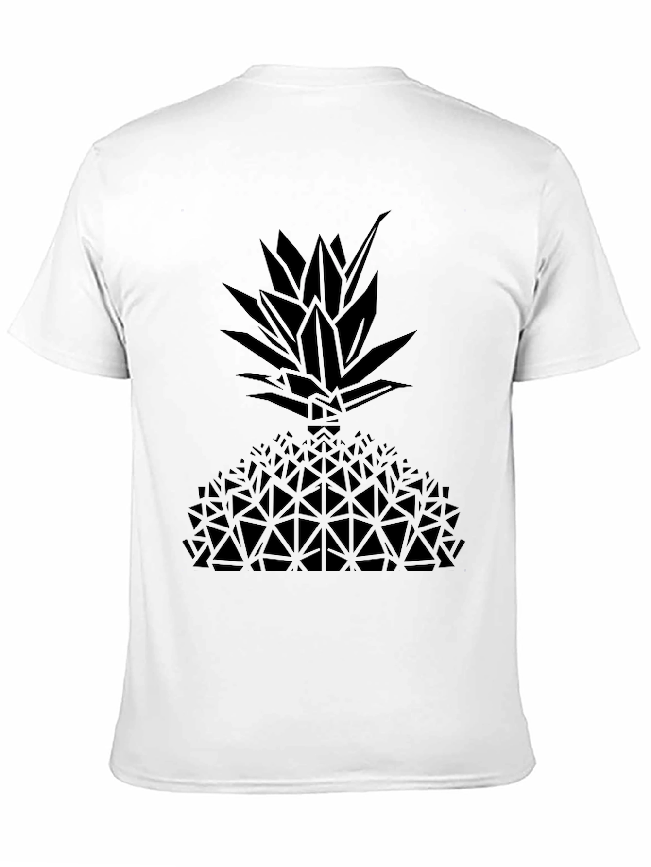 Black Geometric Pineapple Graphic Tee - Black view 11
