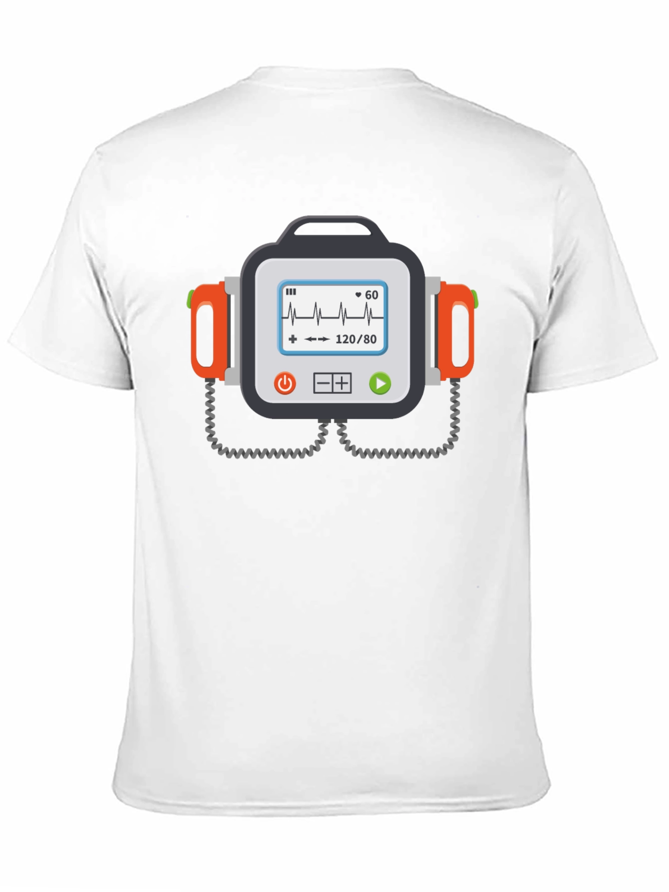 Black Defibrillator Funny Graphic Tee view 11
