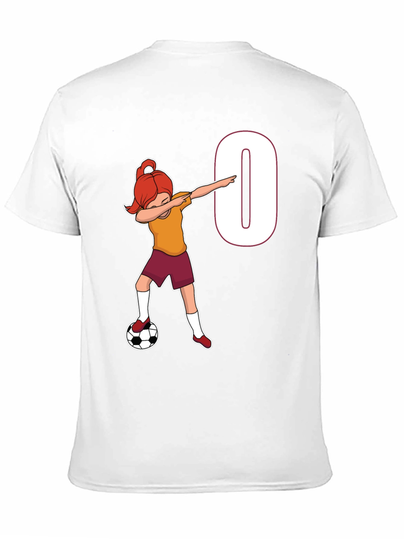 Black Dabbing Soccer Girl Black T-Shirt view 11