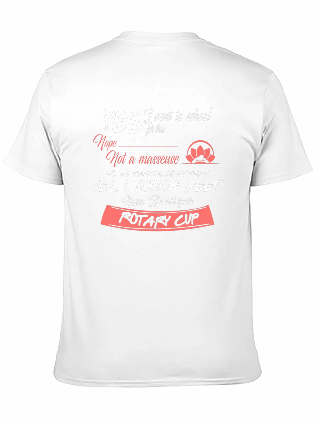 Black Funny Massage Therapist T-Shirt - Rotary Cup view 11