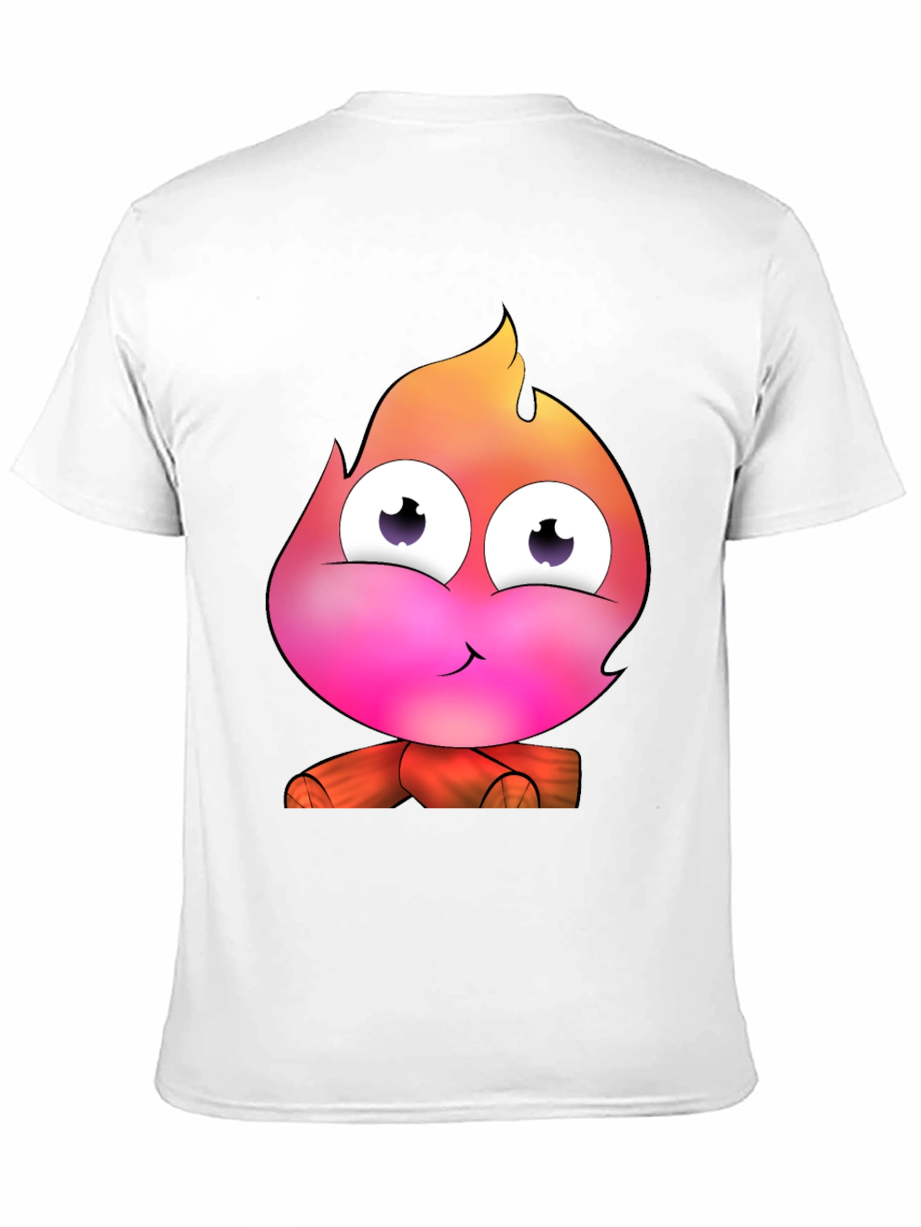 Black Cartoon Fire Character Graphic Tee - Black T-Shirt view 11