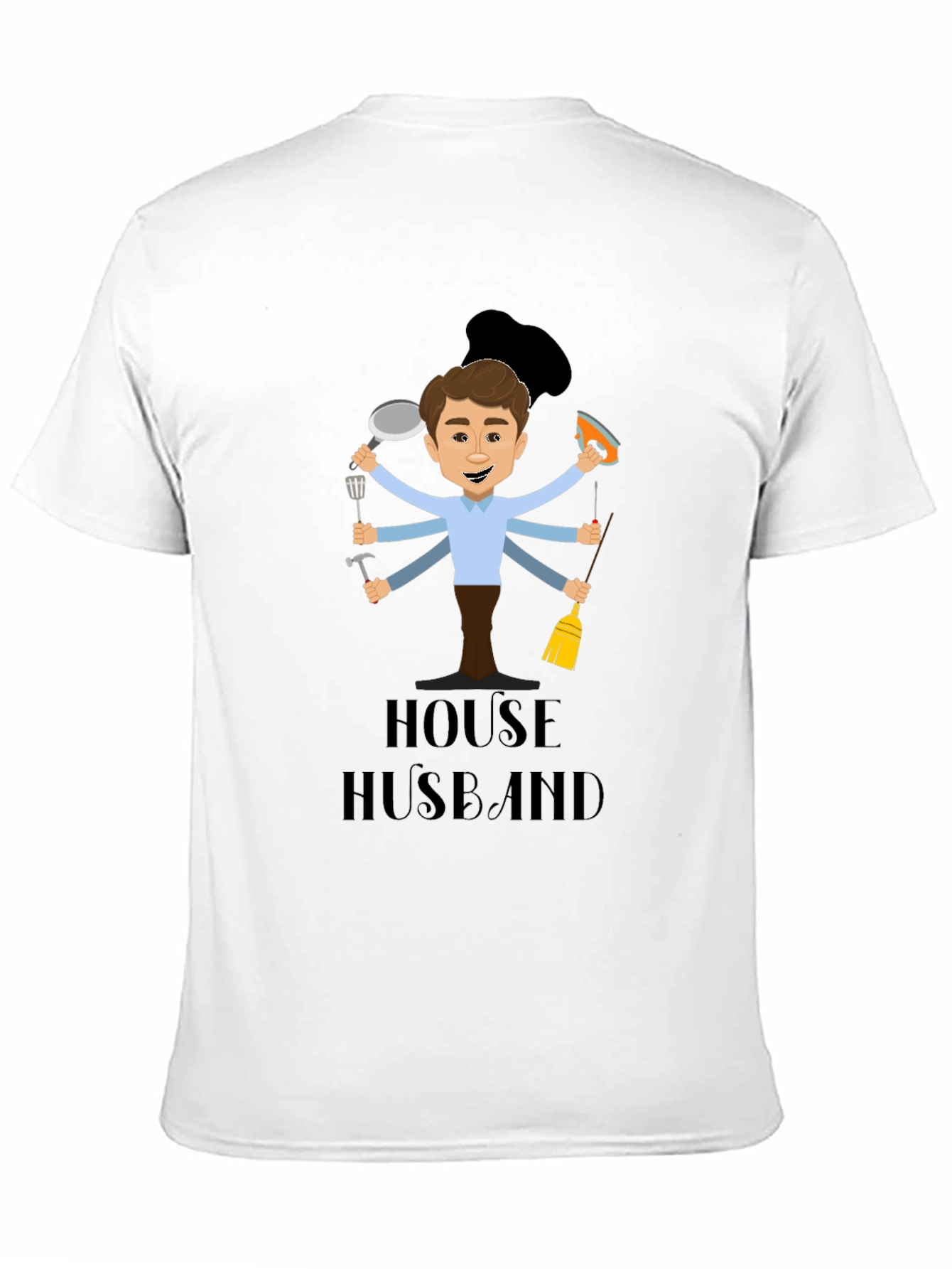 Black House Husband Graphic Tee - Multi-Tasking Dad view 11
