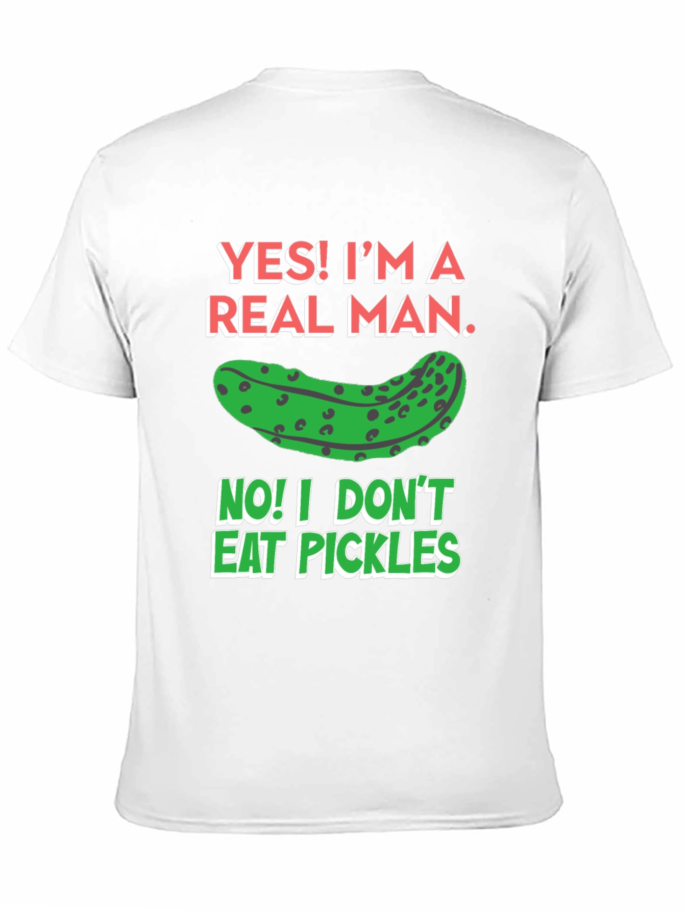 Black Funny Pickle T-Shirt - Real Man Humor Tee view 11