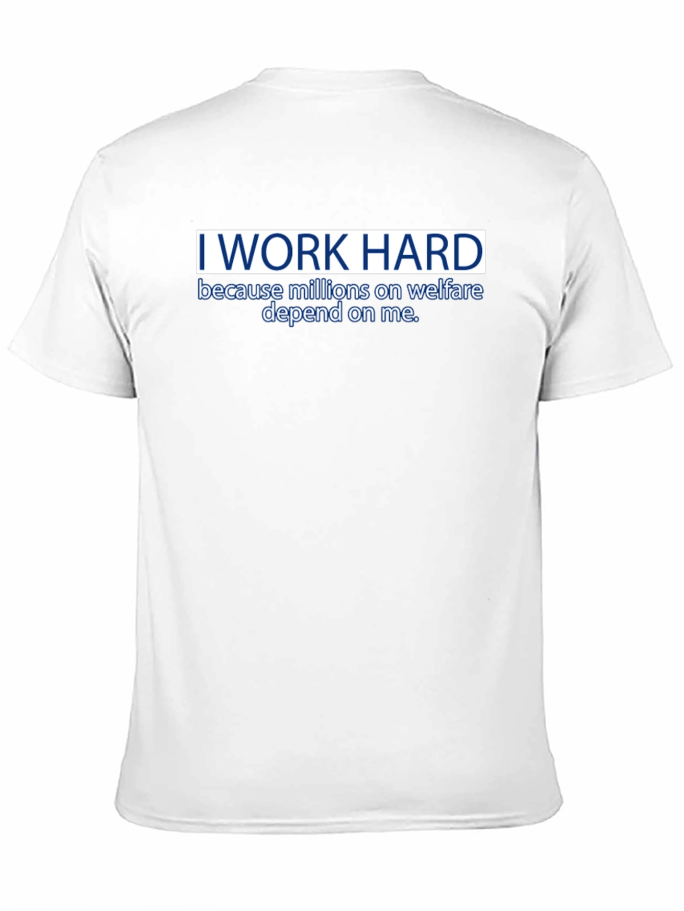 Black I Work Hard Funny Graphic T-Shirt view 11