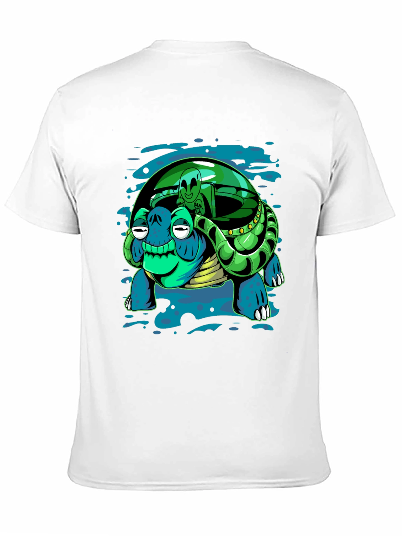 Black Alien Turtle Graphic T-Shirt view 11