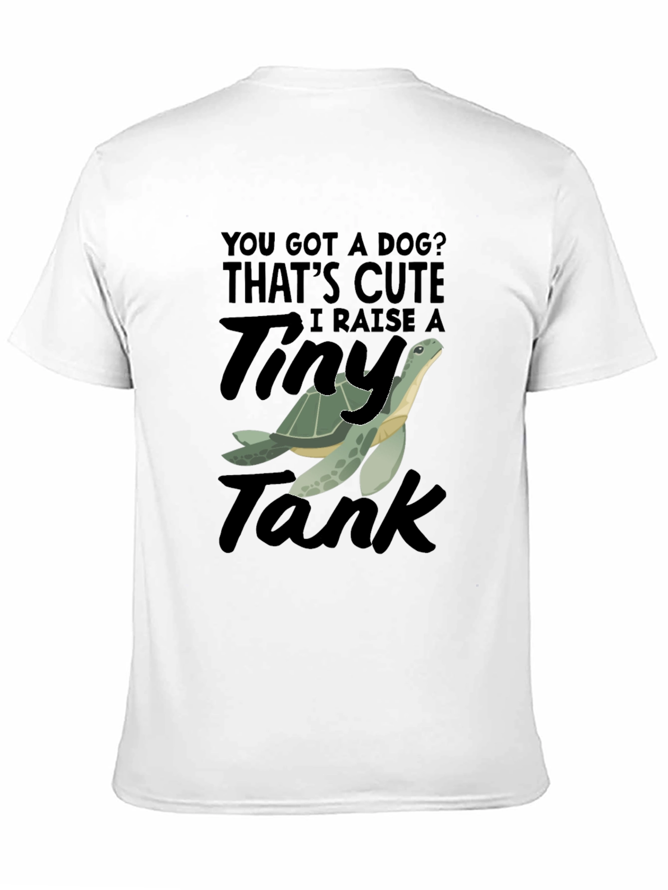 Black Tiny Tank Turtle Graphic Tee - Unisex view 11