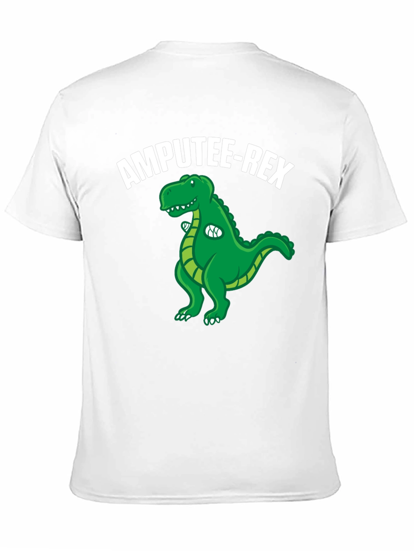 Black Amputee-Rex T-Shirt: Funny Dinosaur Graphic Tee view 11