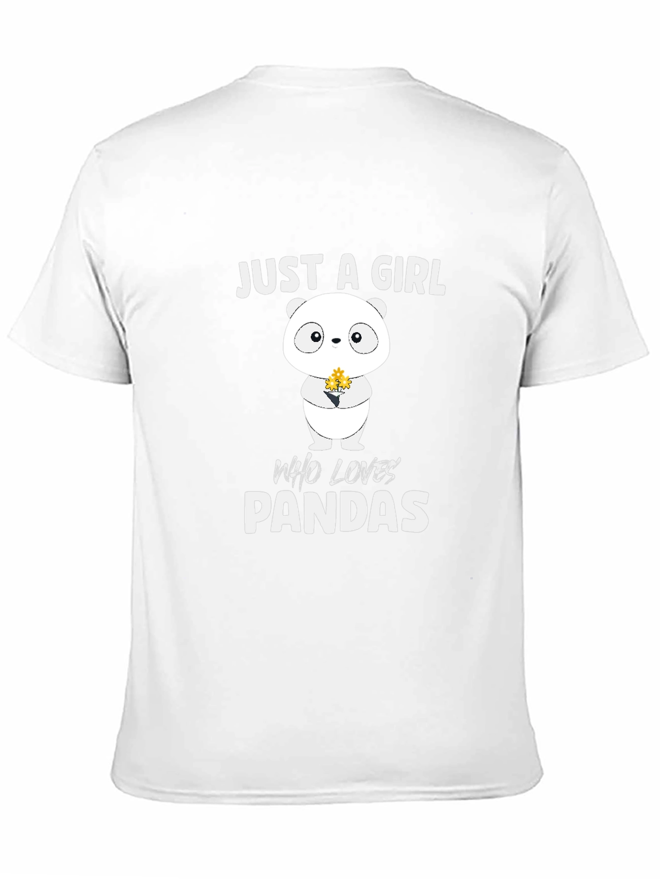 Black Just a Girl Who Loves Pandas T-Shirt view 11