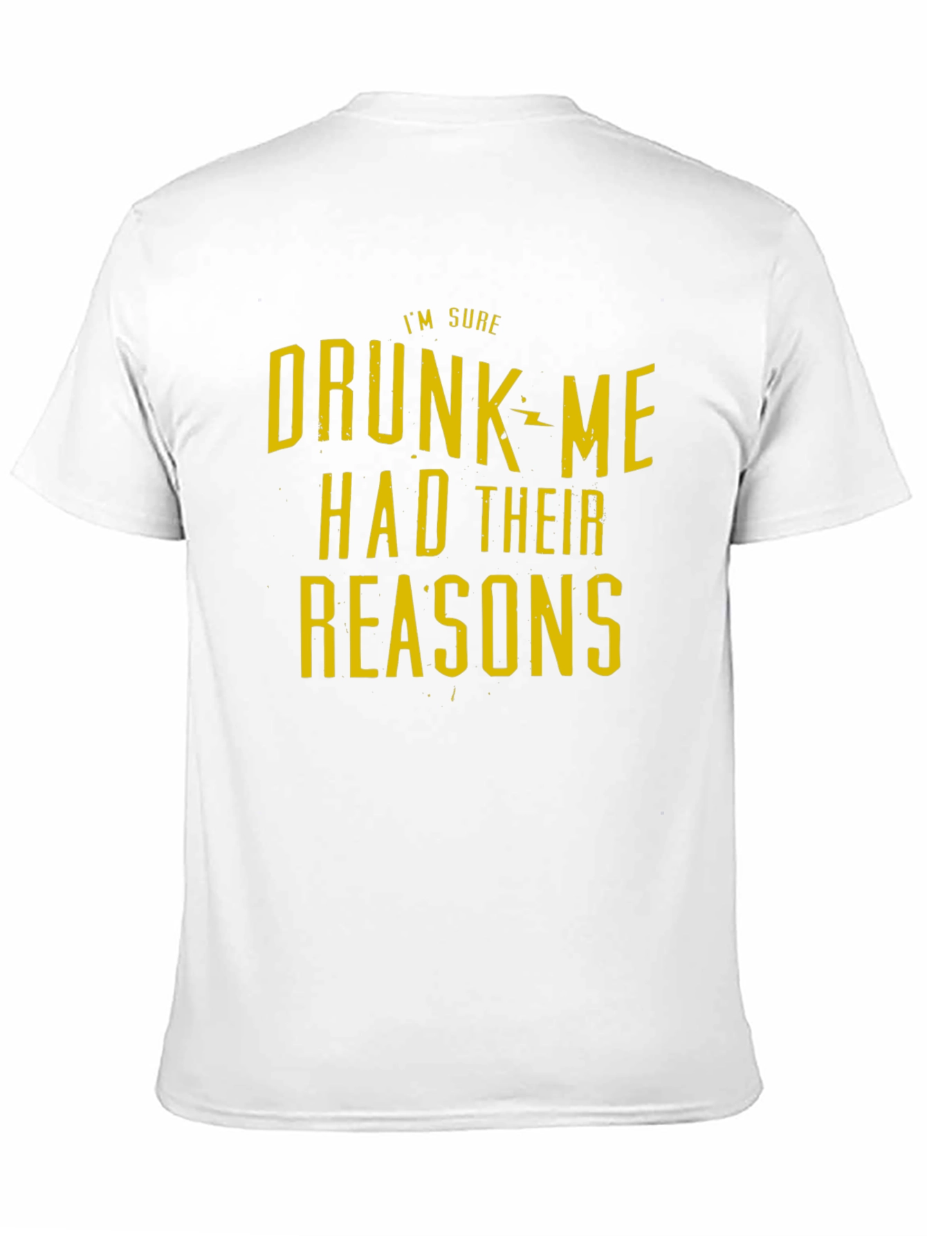 Black Funny 'Drunk Me Had Their Reasons' Black Graphic T-Shirt view 11