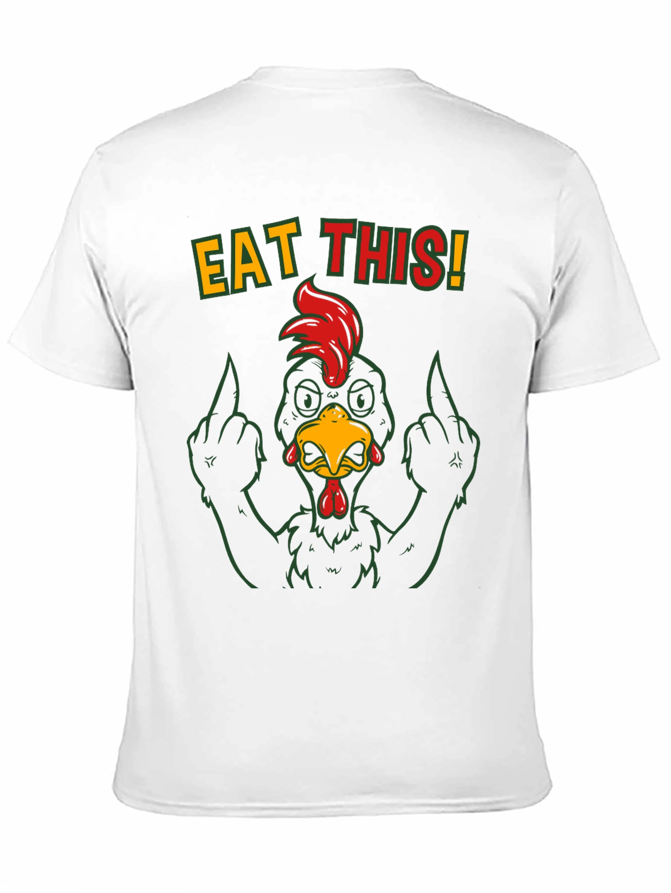 Black Eat This! Chicken Graphic Tee - Funny Rude Humor view 11