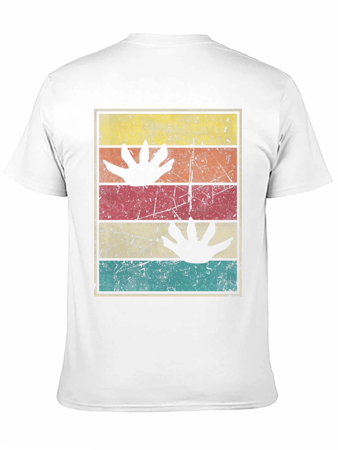 Retro Dinosaur Paw Print T-Shirt - 11