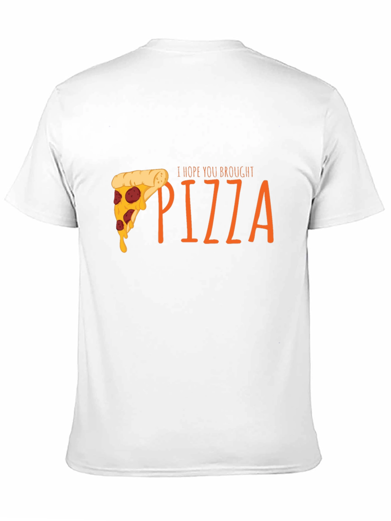 Black Pizza Lover Graphic T-Shirt - I Hope You Brought Pizza view 11