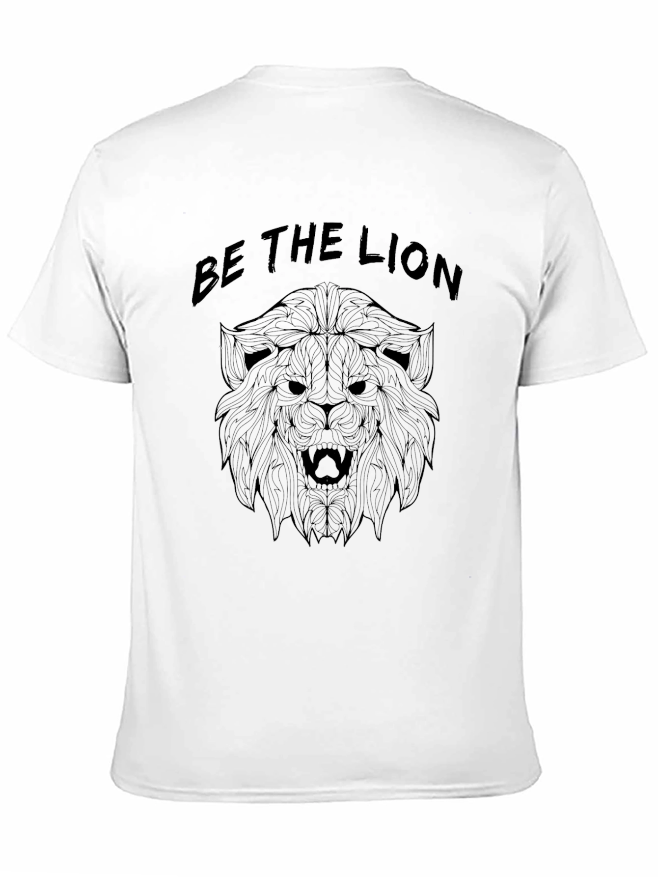Black Be The Lion Graphic Tee - Black Crew Neck T-Shirt view 11