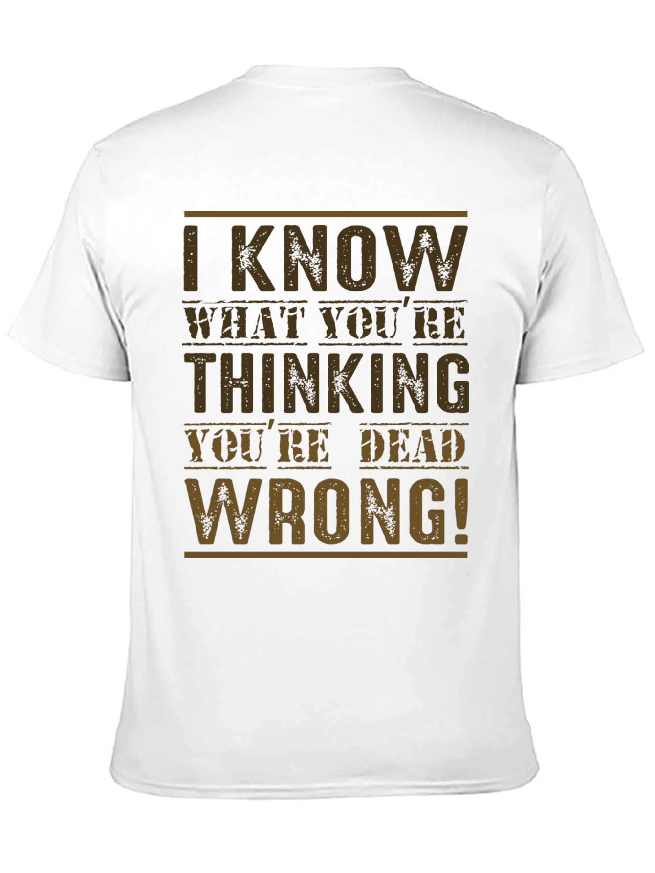 Black I Know What You're Thinking Men's T-Shirt view 11