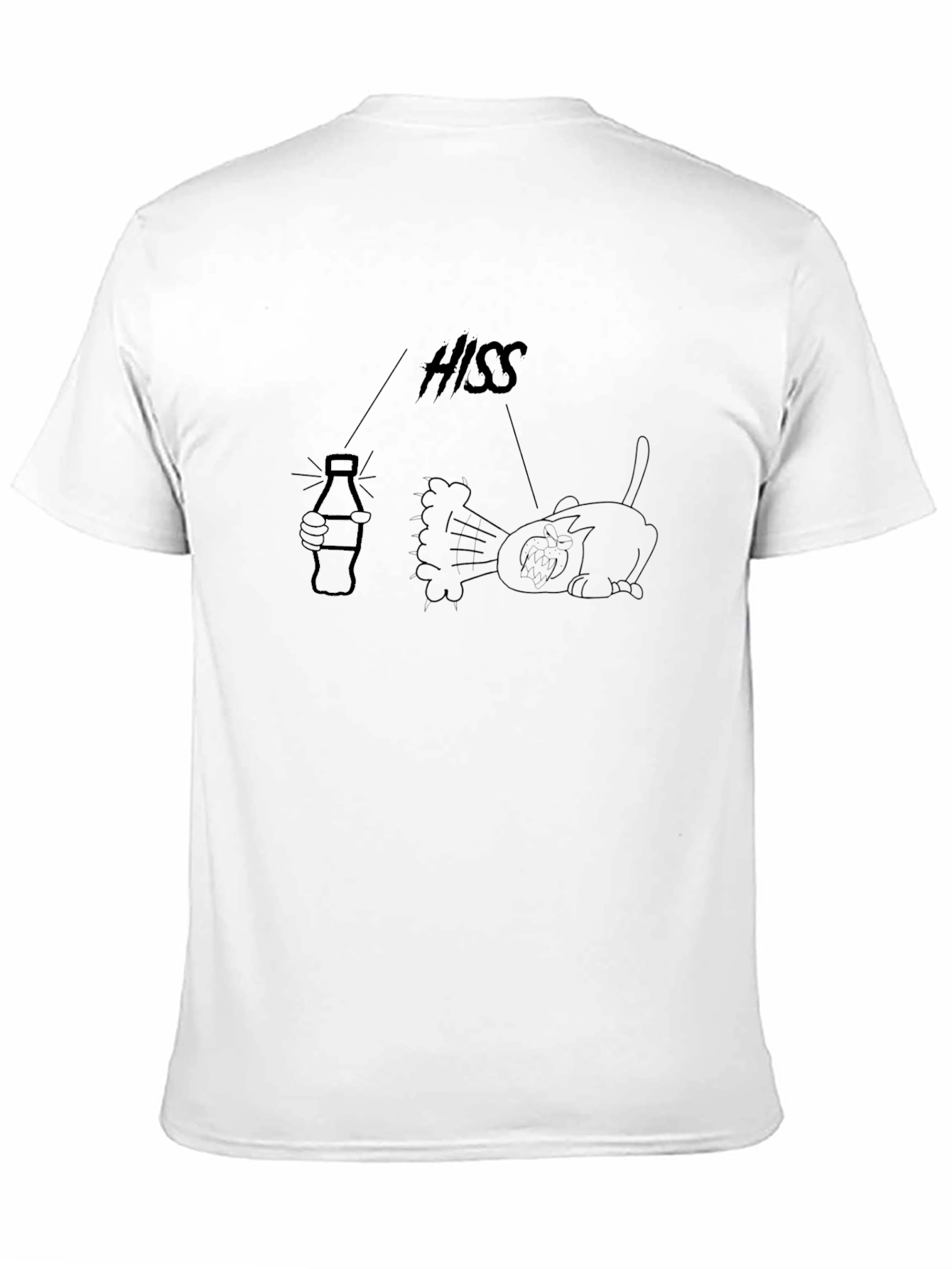 Black Hiss Cat Graphic T-Shirt view 11