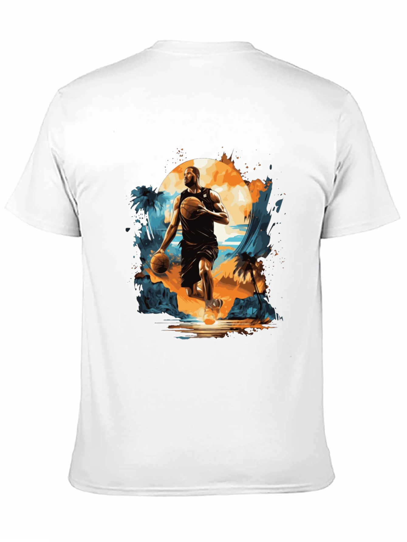 Black Basketball Island T-Shirt view 11