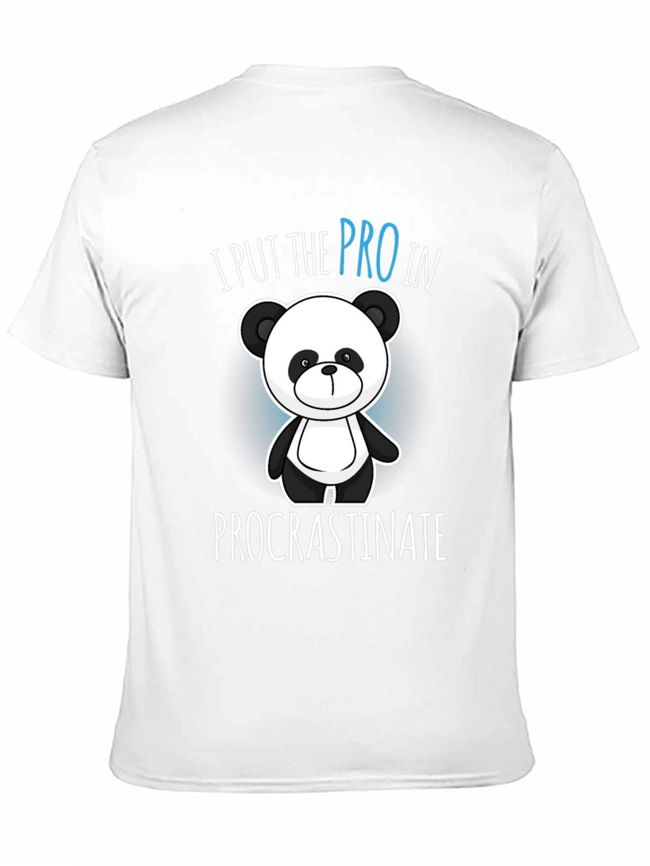 Black Funny Procrastination Panda Graphic Tee - Black view 11