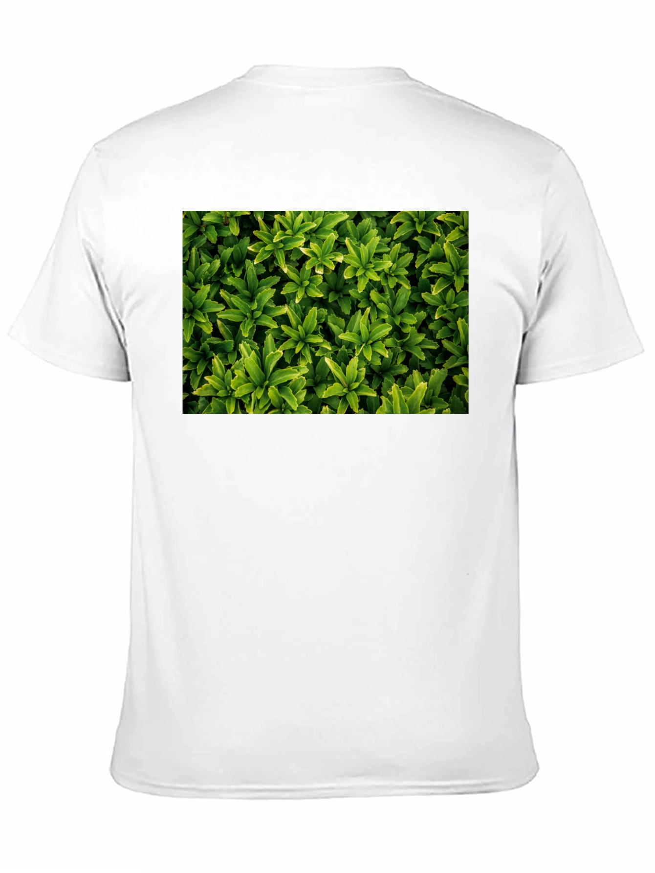 Black Leaf Print Black T-Shirt view 11