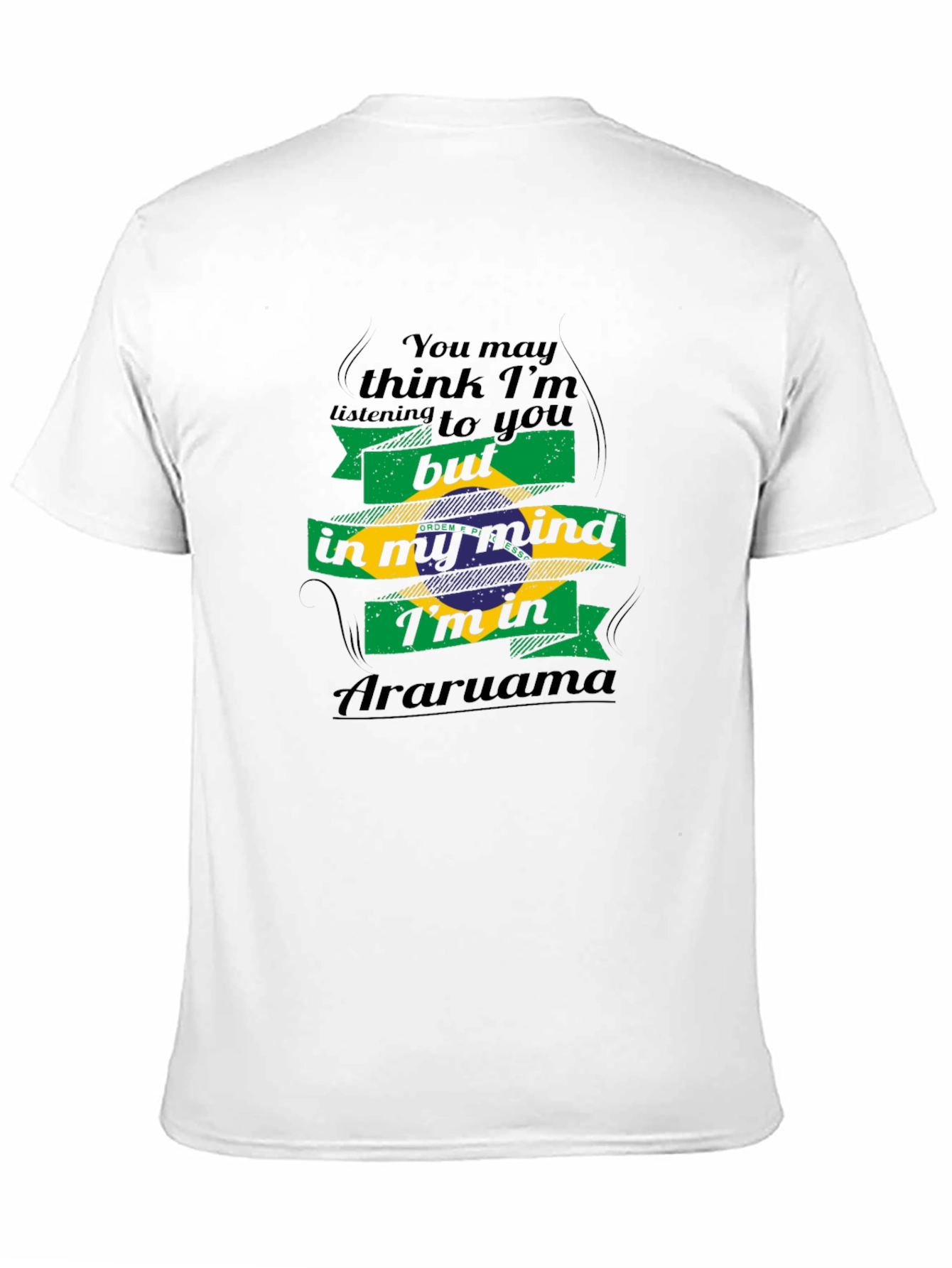 Black Brazil Araruama Mind T-Shirt - Novelty Tee view 11