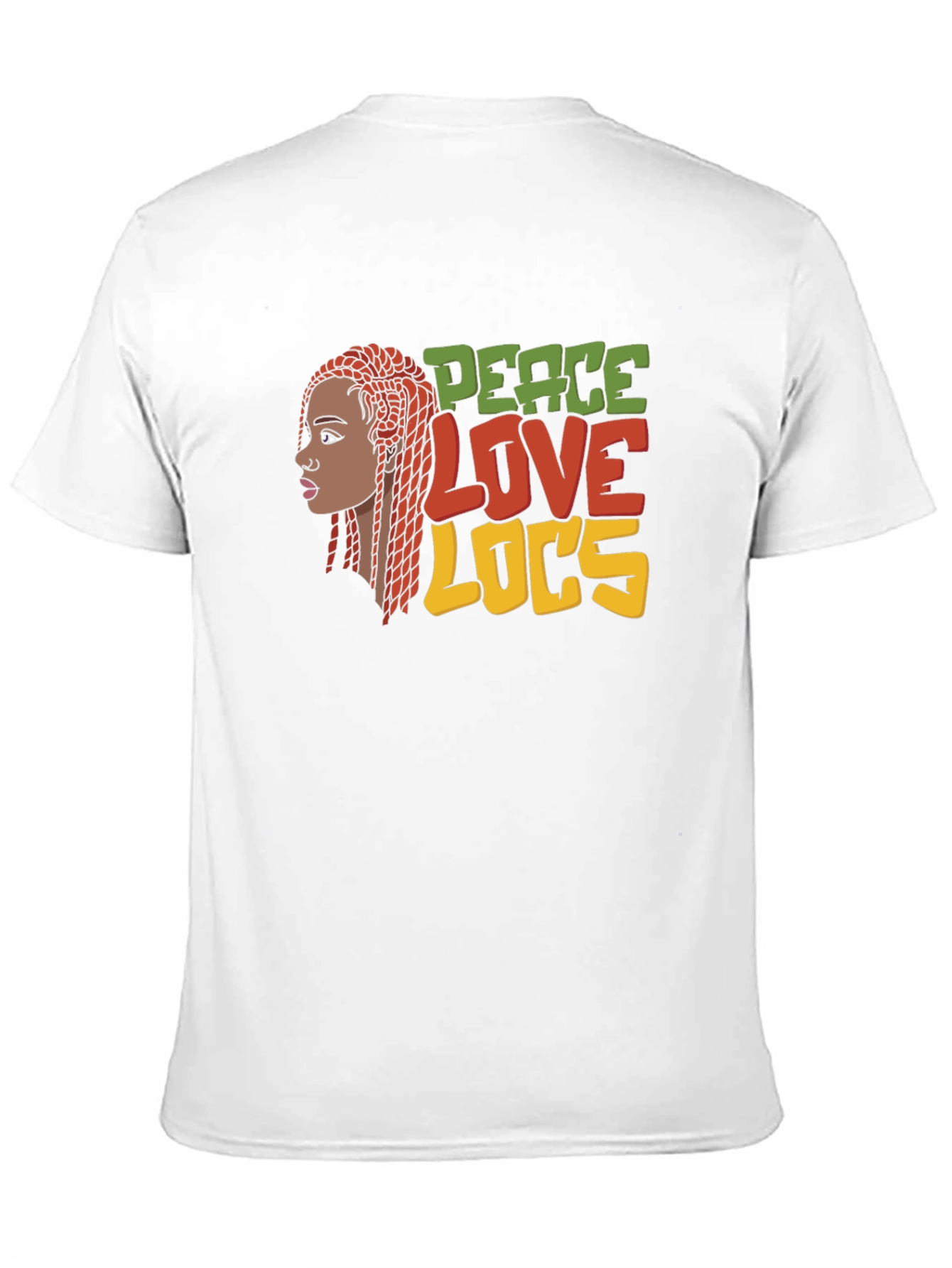 Black Peace Love Locs T-Shirt - Black Graphic Tee view 11