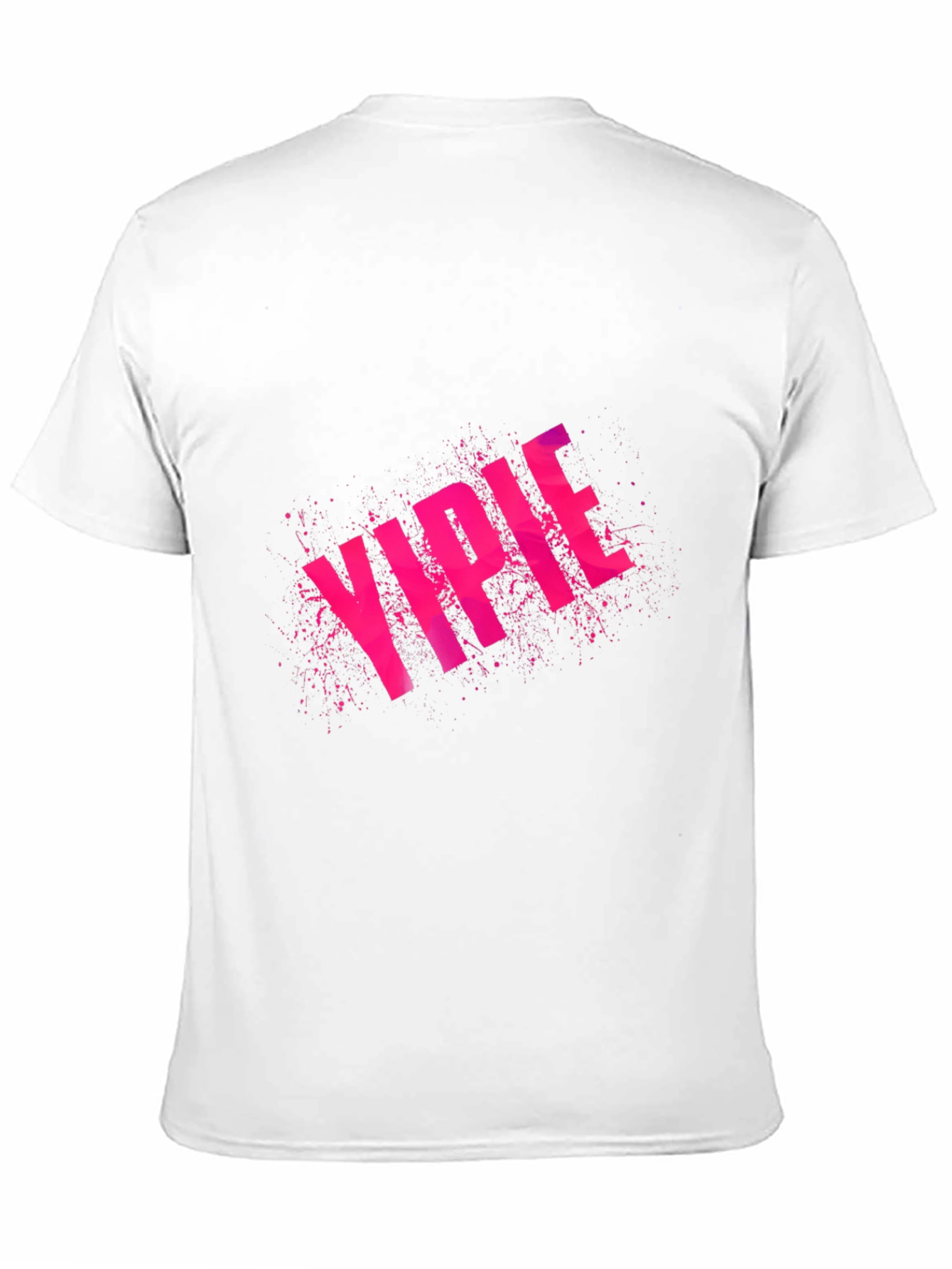 Black YIPEE Graphic Tee - Funky Pink Design view 11