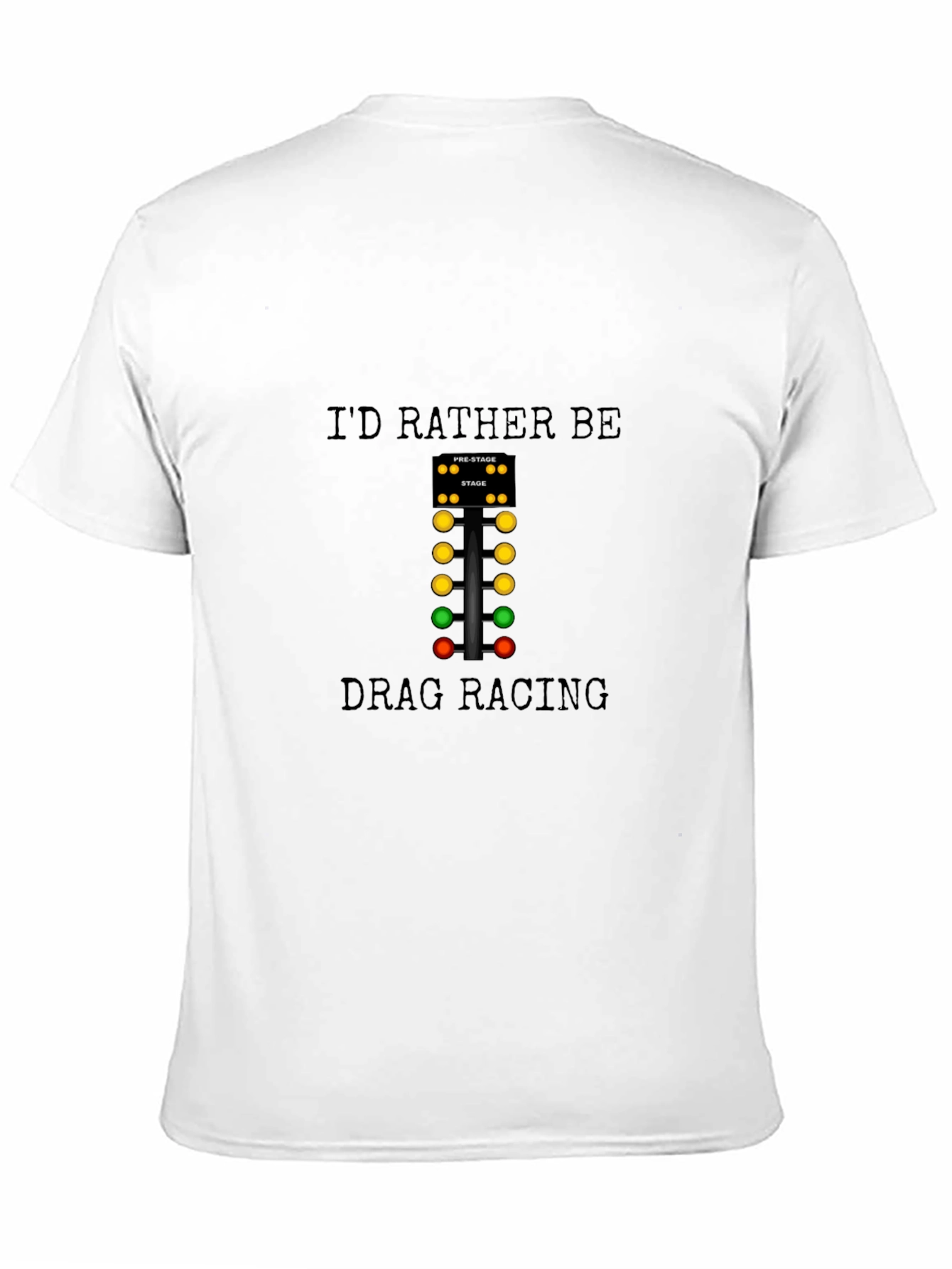 Black Drag Racing Lights Black T-Shirt view 11