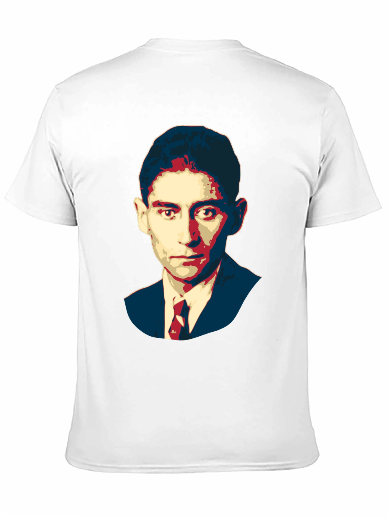 Black Kafka Portrait Black T-Shirt - Literary Graphic Tee view 11