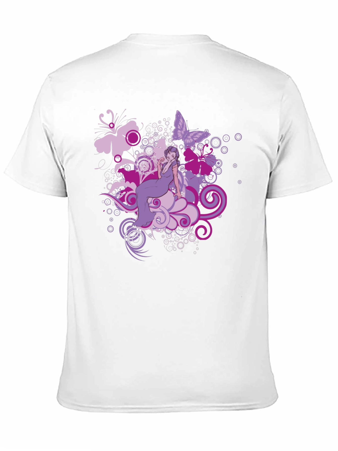 Black Floral Fantasy Graphic Tee - Black view 11