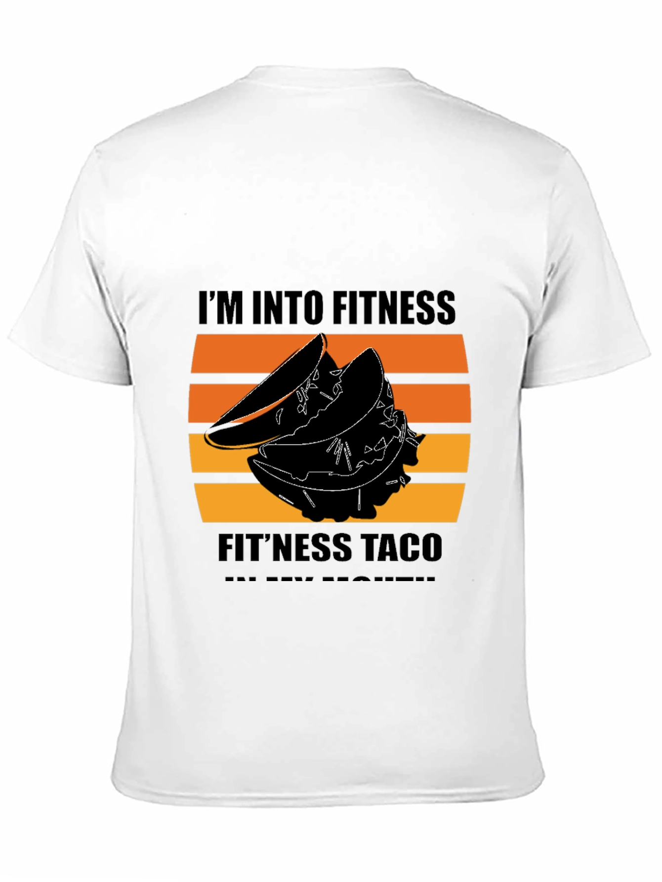 Black Fitness Taco Black Graphic Tee view 11