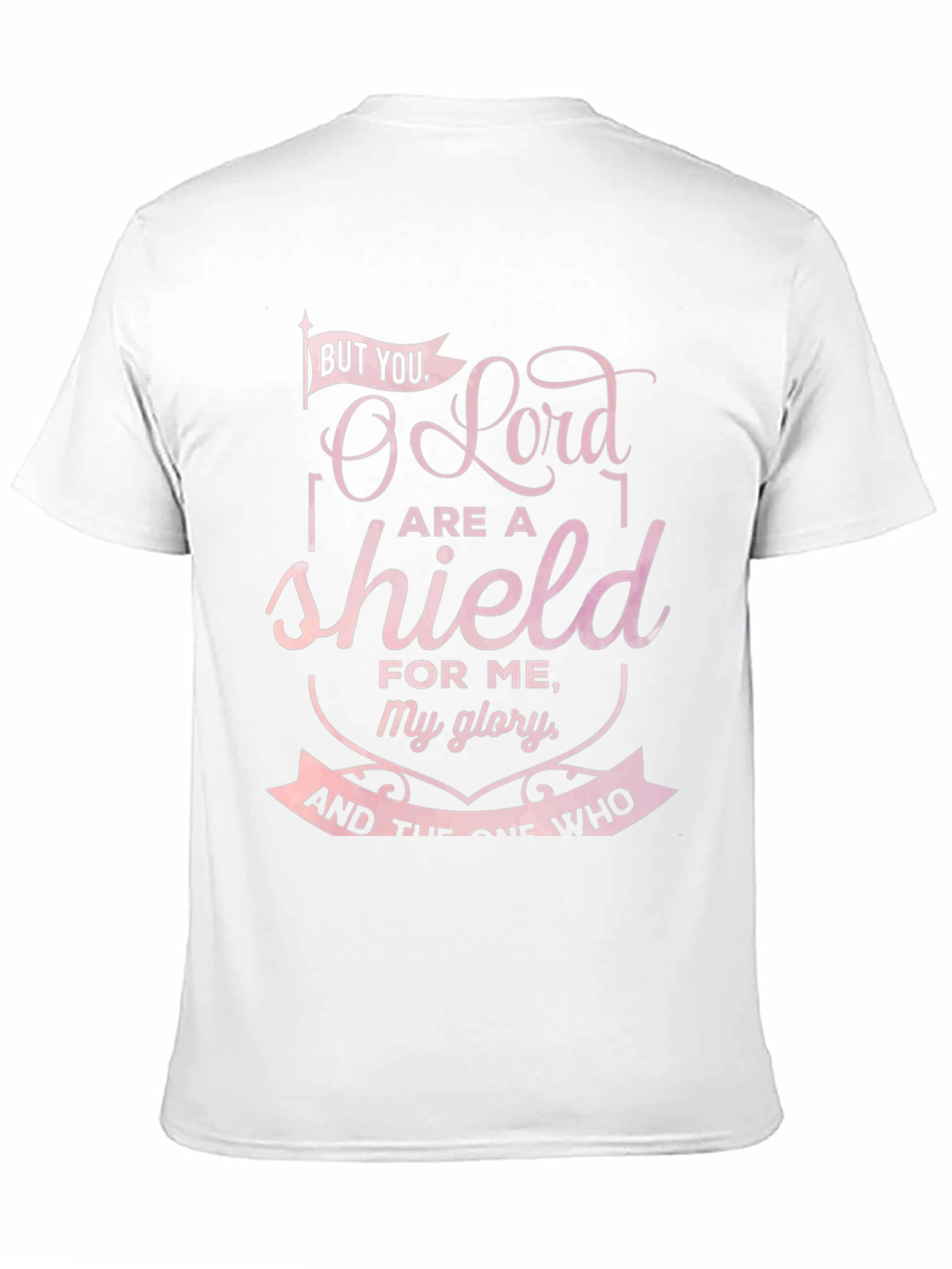 Black Religious Graphic T-Shirt: But You, O Lord, Are A Shield view 11