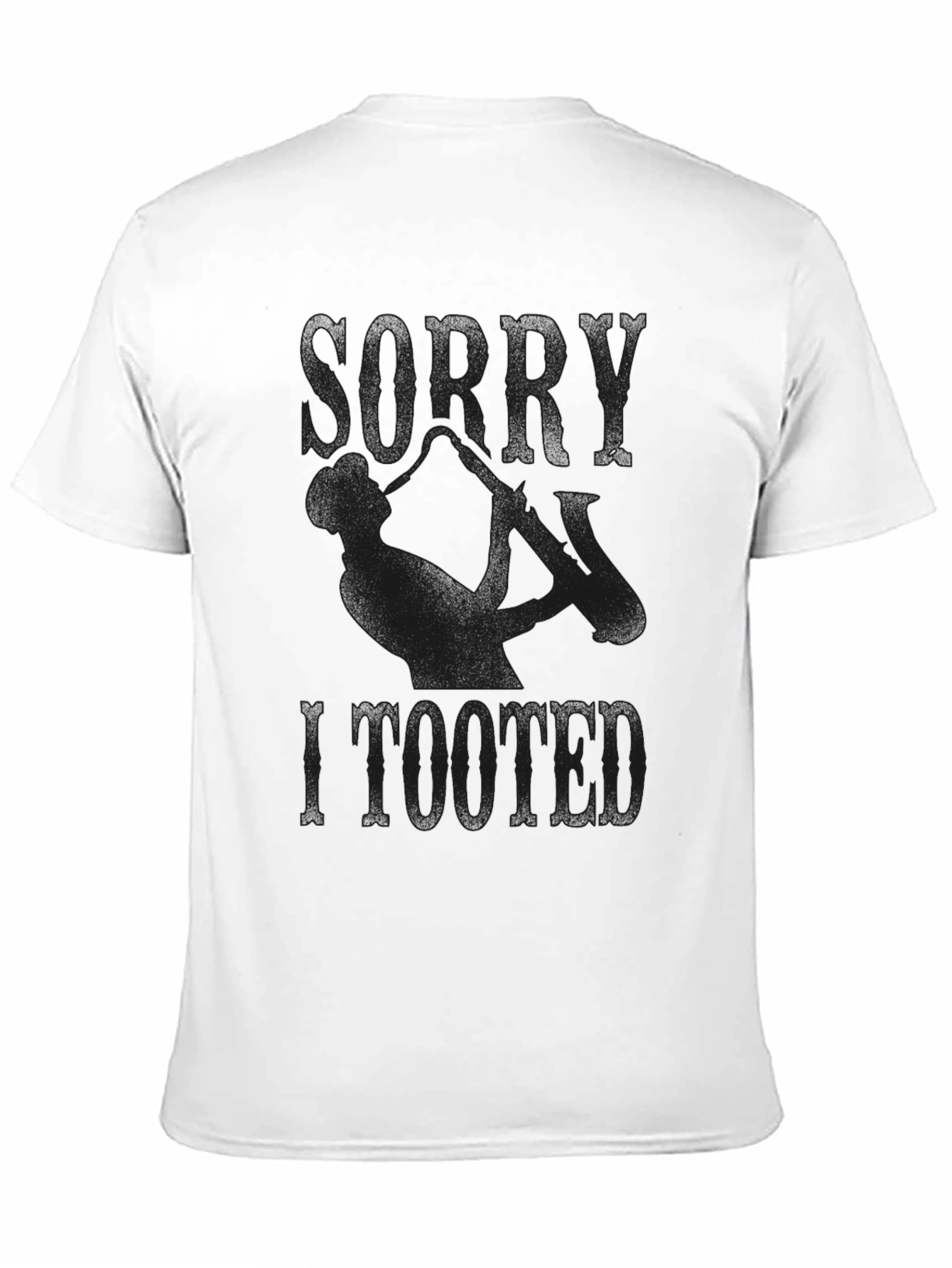 Black Funny "Sorry I Tooted" Graphic Black T-Shirt view 11