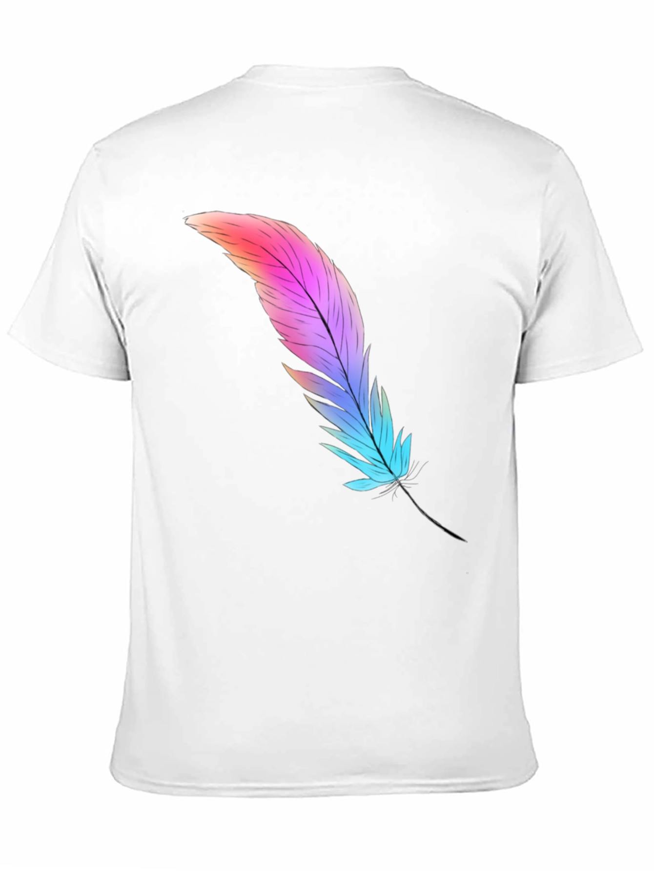 Black Feather Graphic Tee - Soft Cotton Blend view 11