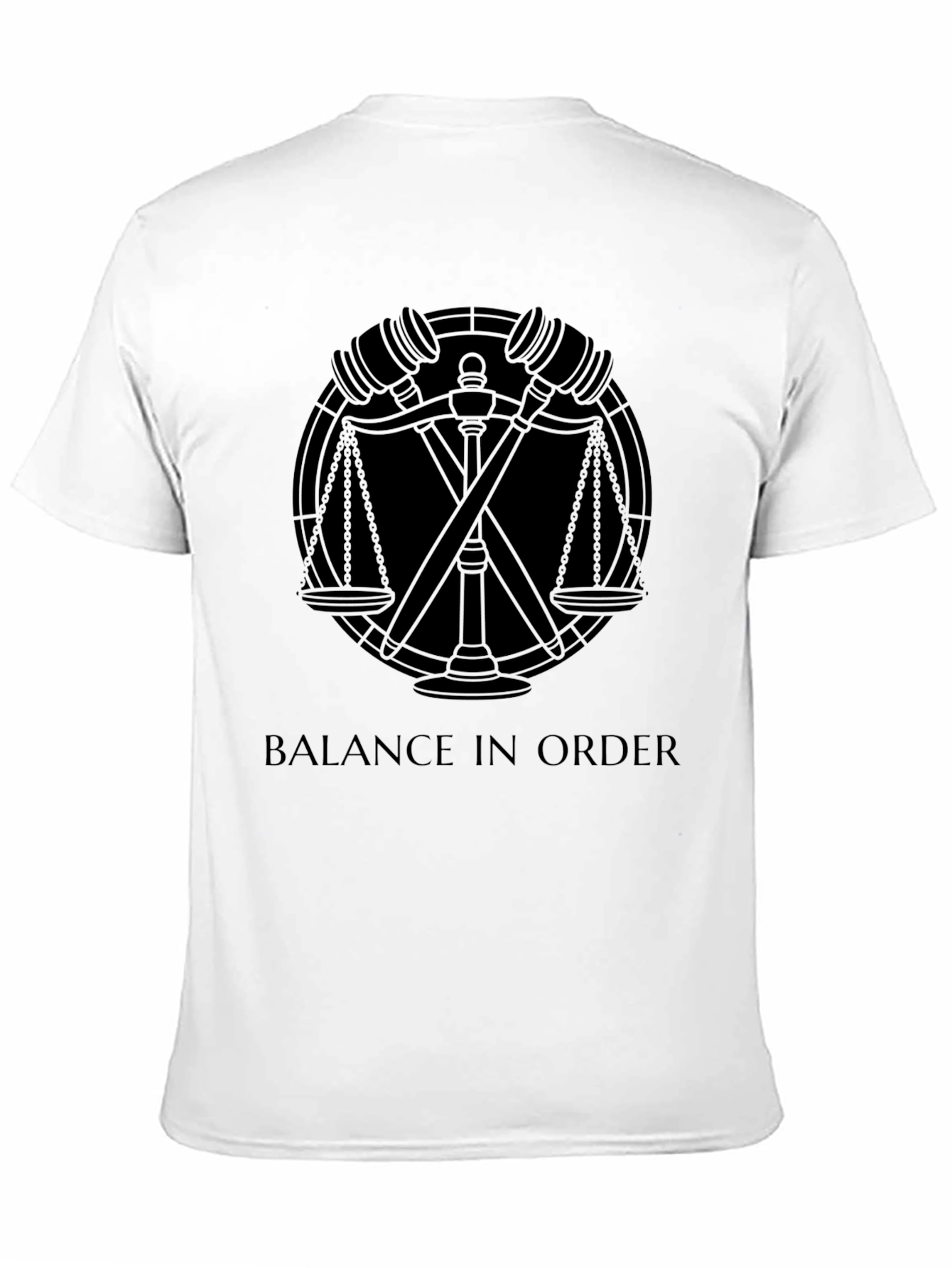Black Balance in Order Black Graphic Tee view 11