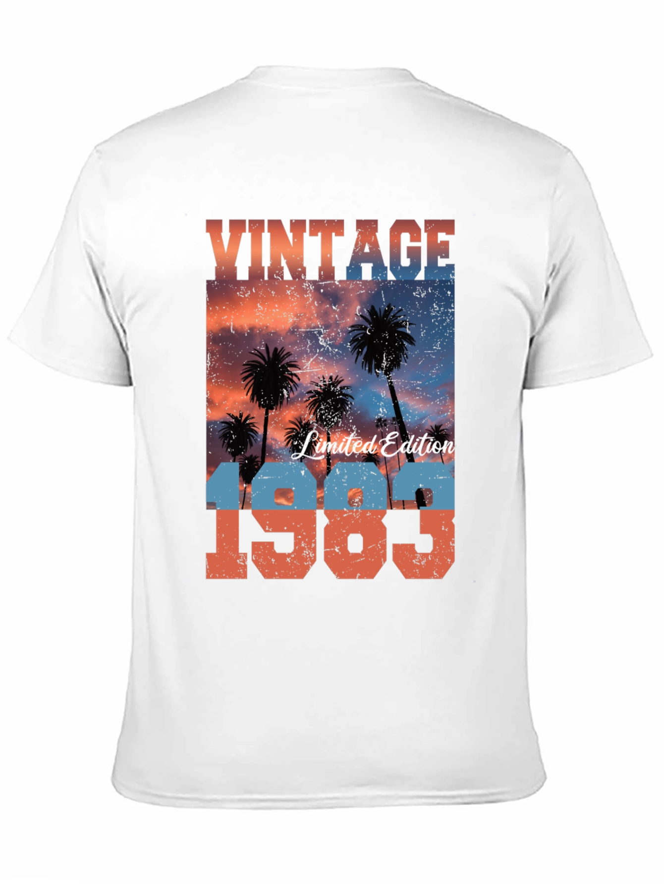 Black Vintage 1983 Palm Sunset T-Shirt view 11