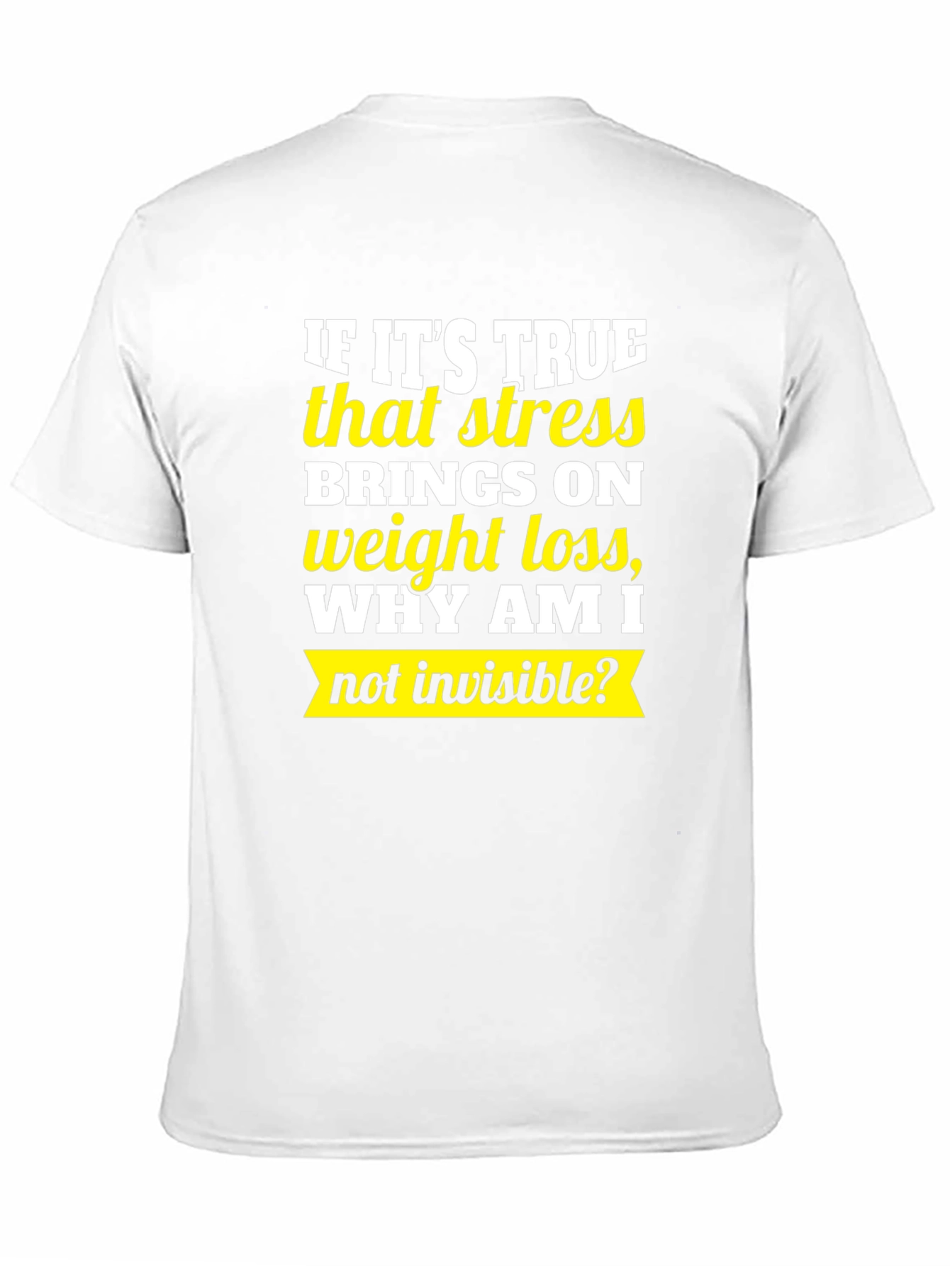 Black Stress Weight Loss Graphic Tee view 11